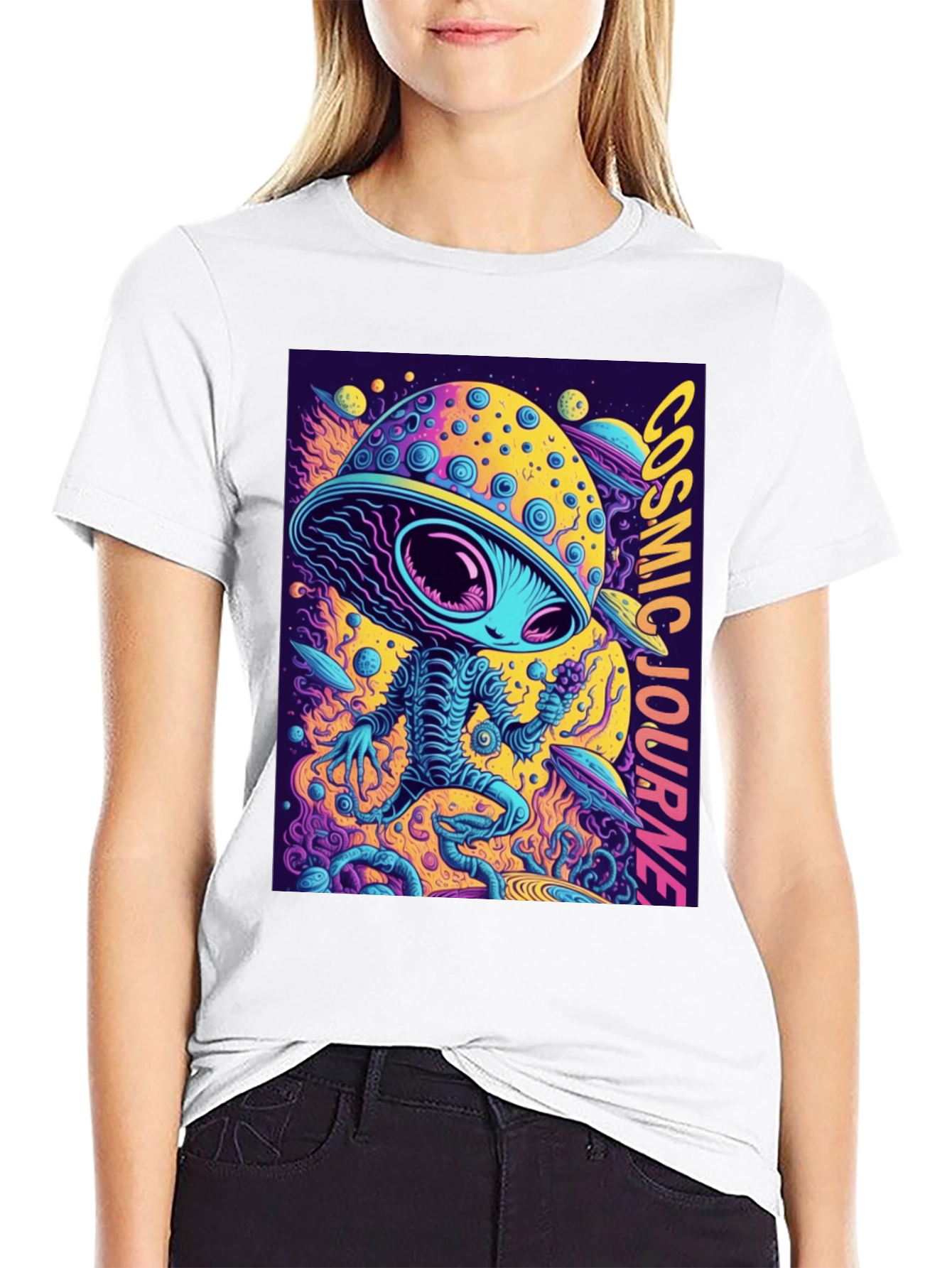 Cosmic Alien T-Shirt - Journey Through Space