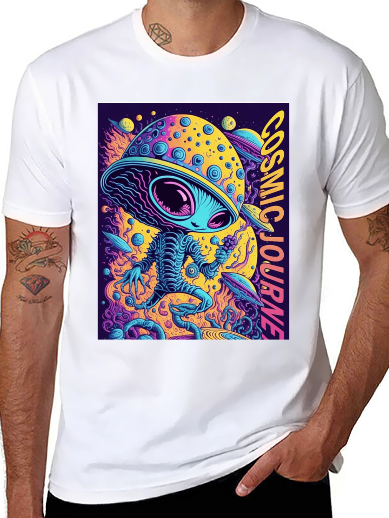 Cosmic Alien T-Shirt - Journey Through Space