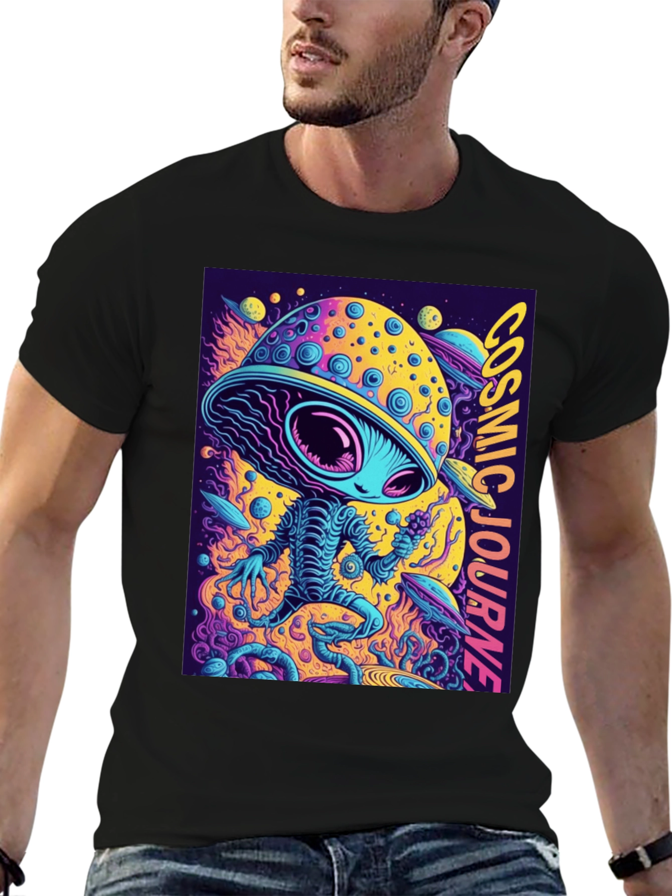 Cosmic Alien T-Shirt - Journey Through Space