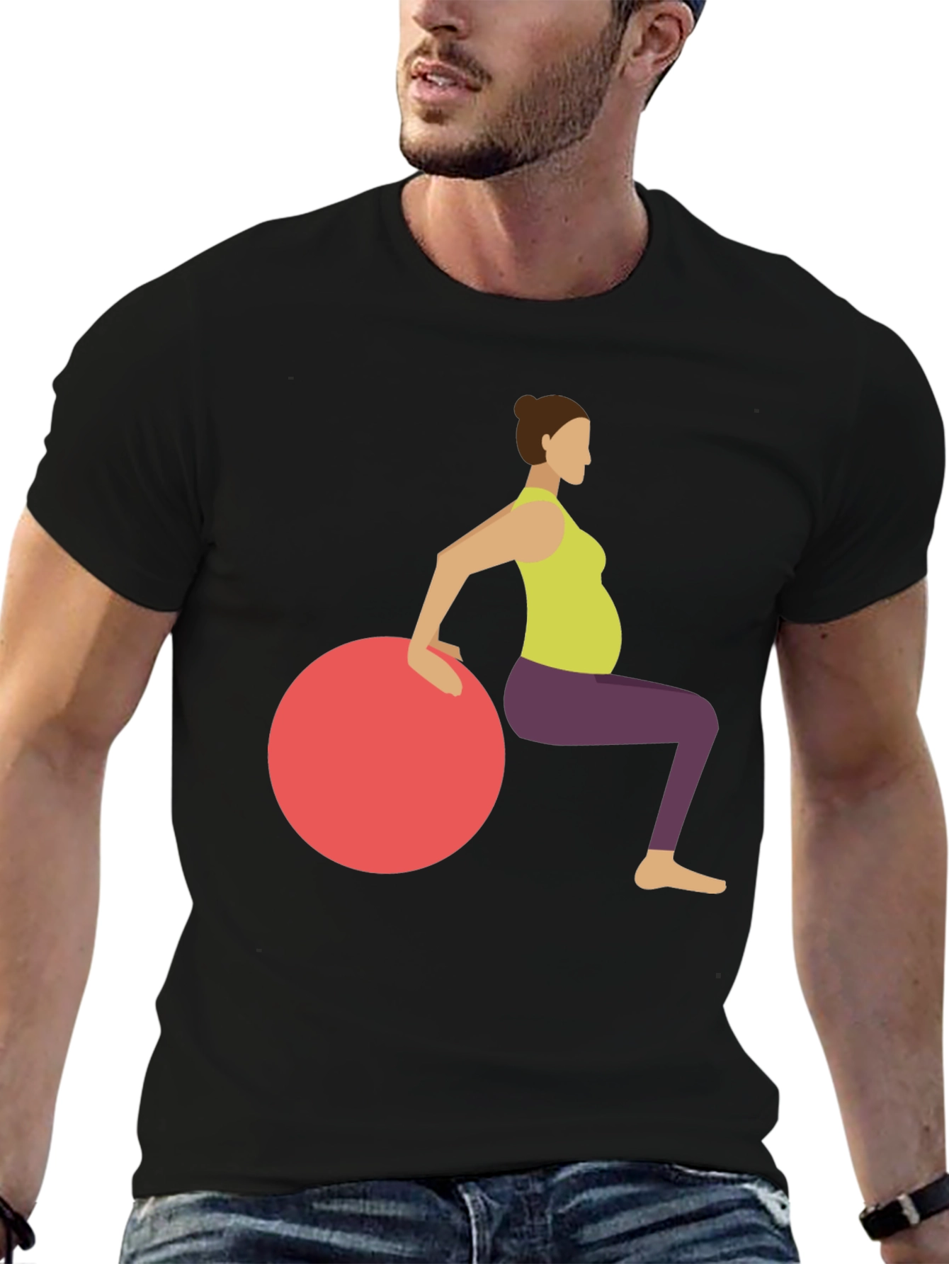 Yoga Pregnancy Shirt - Maternity Fitness Tee