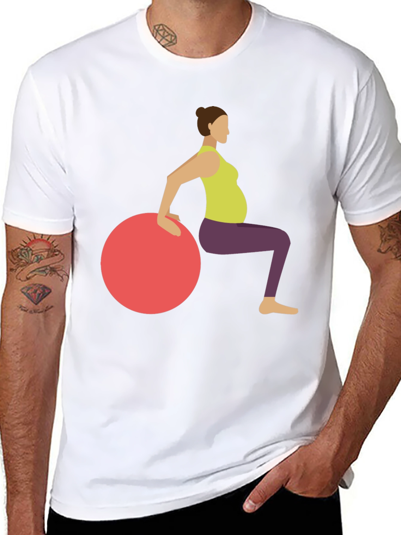 Yoga Pregnancy Shirt - Maternity Fitness Tee