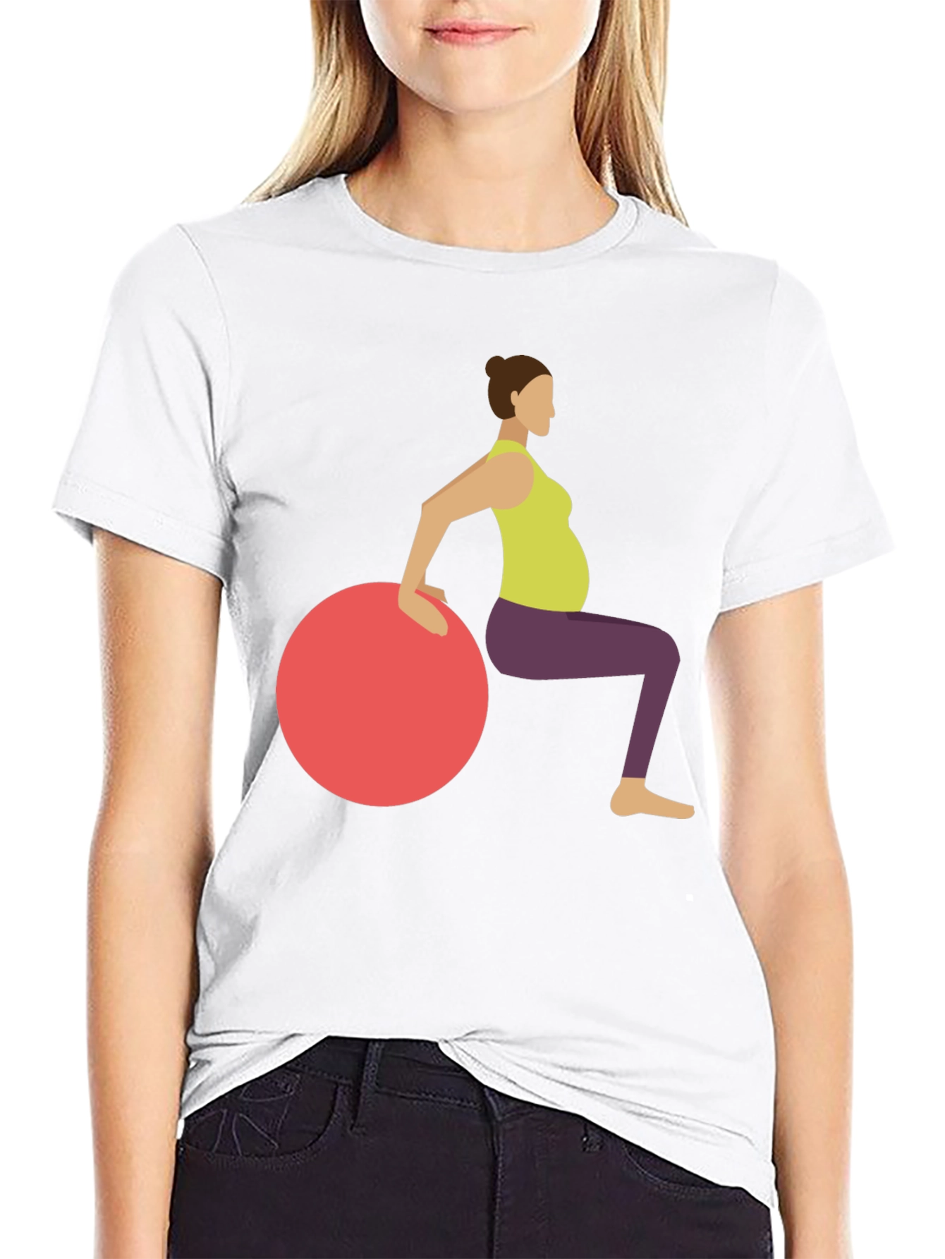 Yoga Pregnancy Shirt - Maternity Fitness Tee