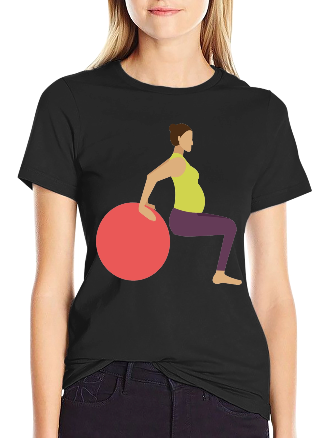 Yoga Pregnancy Shirt - Maternity Fitness Tee