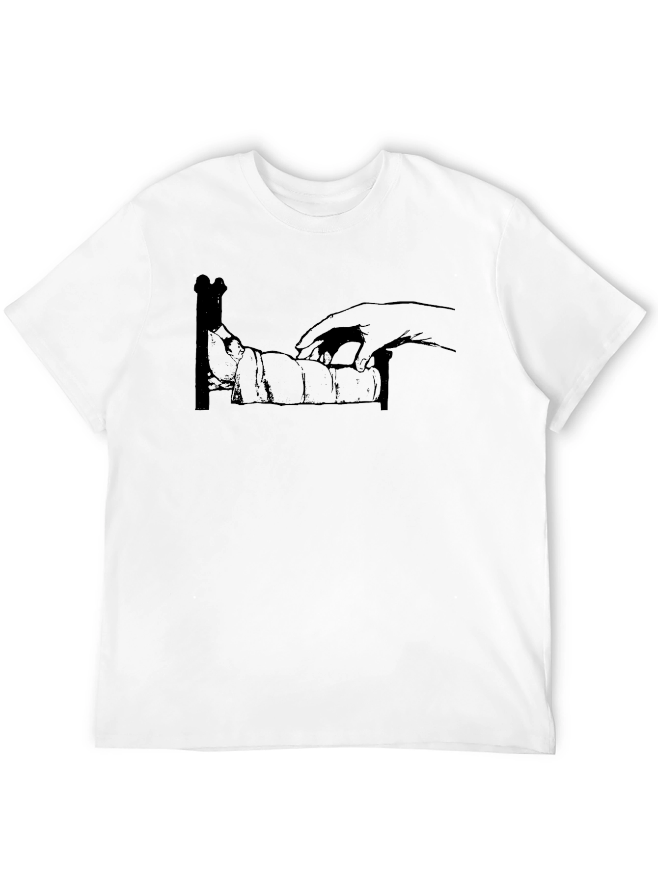 Humorous Hand-Bed T-Shirt