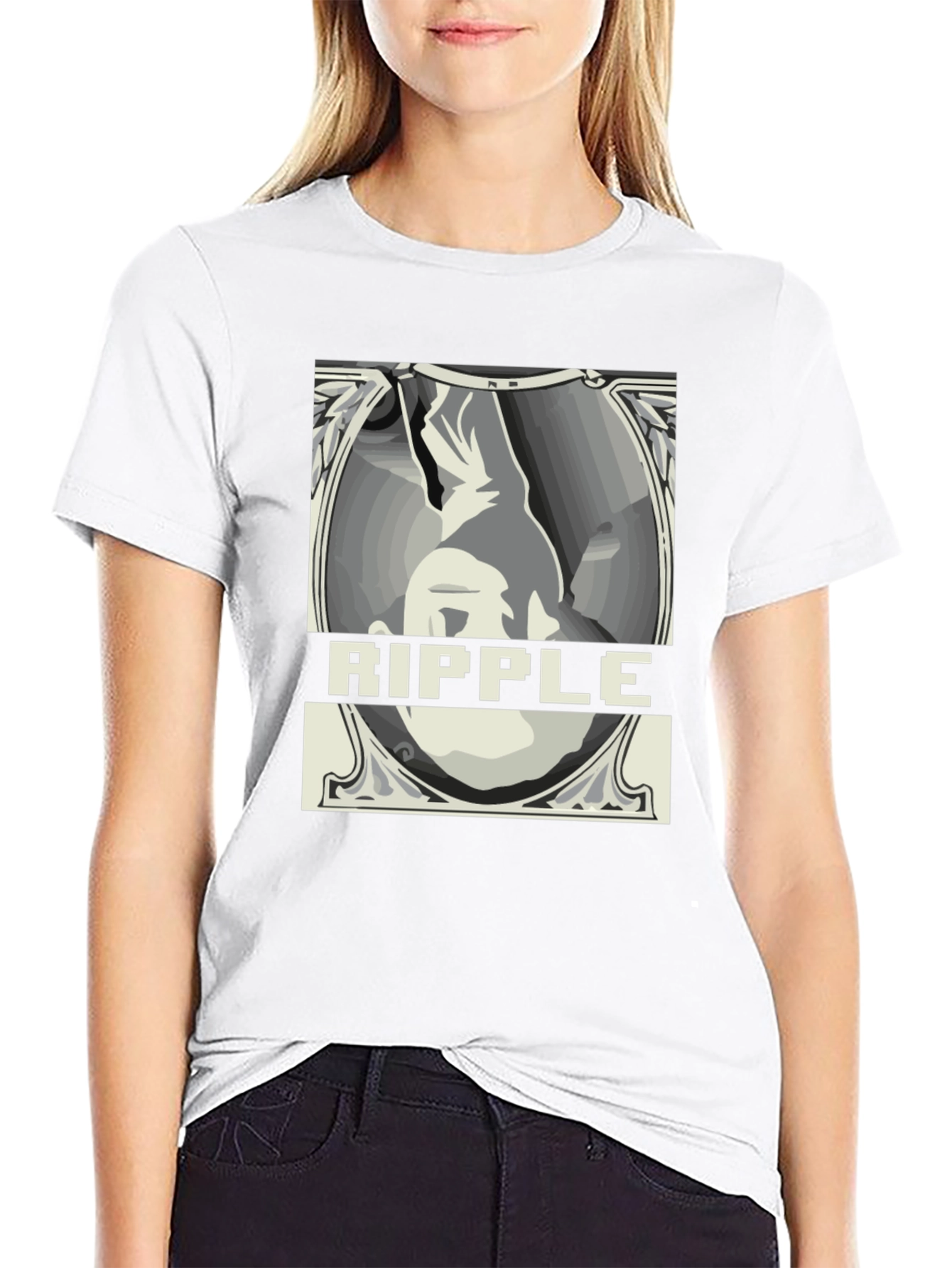 Ripple Graphic Tee - Crypto Currency Black T-Shirt