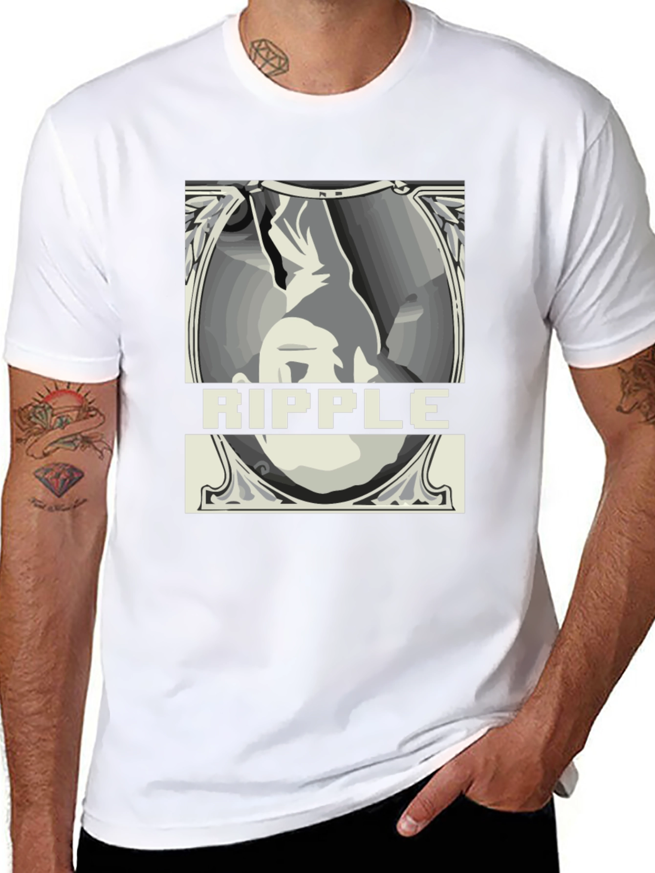 Ripple Graphic Tee - Crypto Currency Black T-Shirt