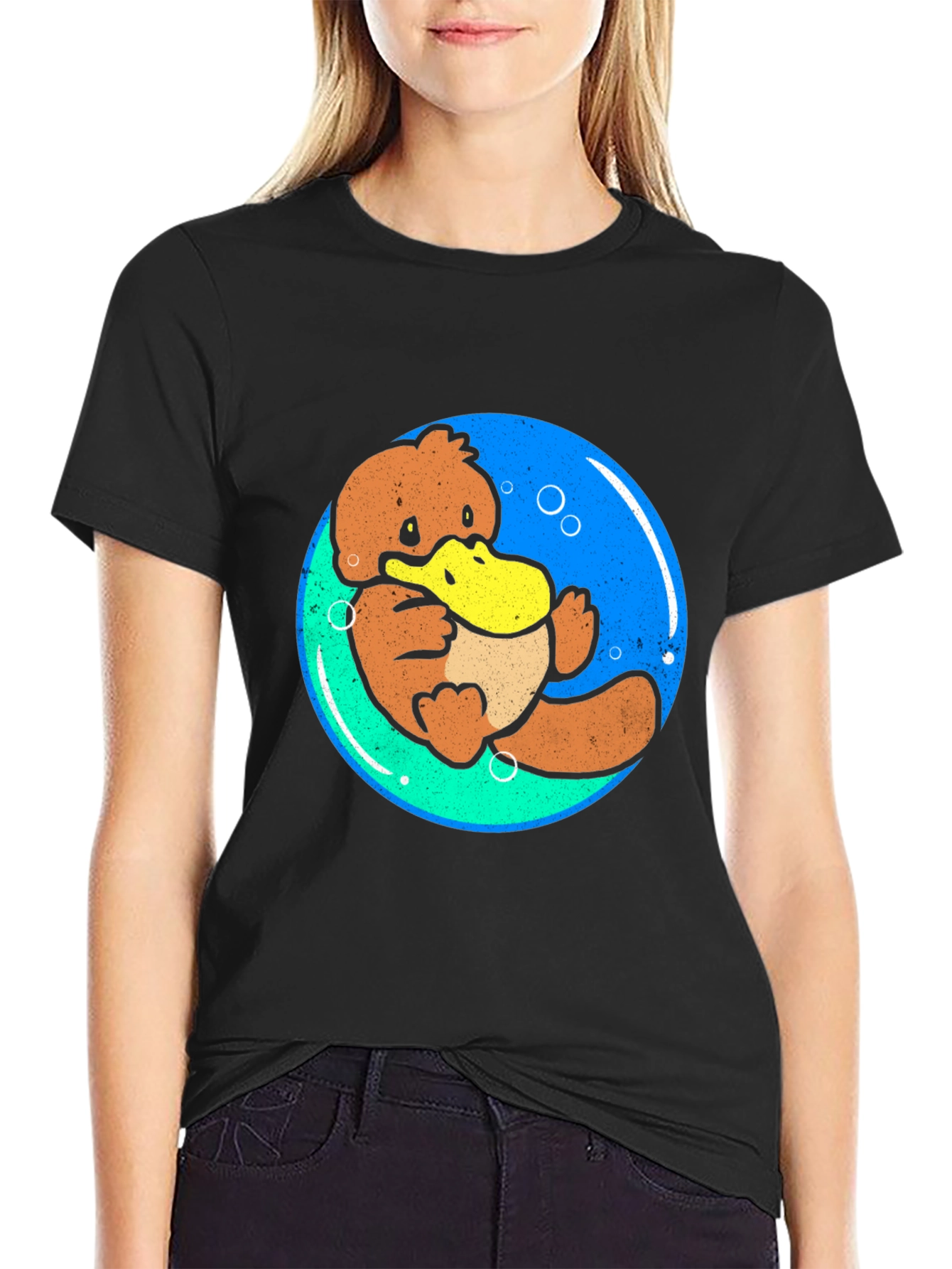 Psyduck Bubble T-Shirt - Black Cotton Tee