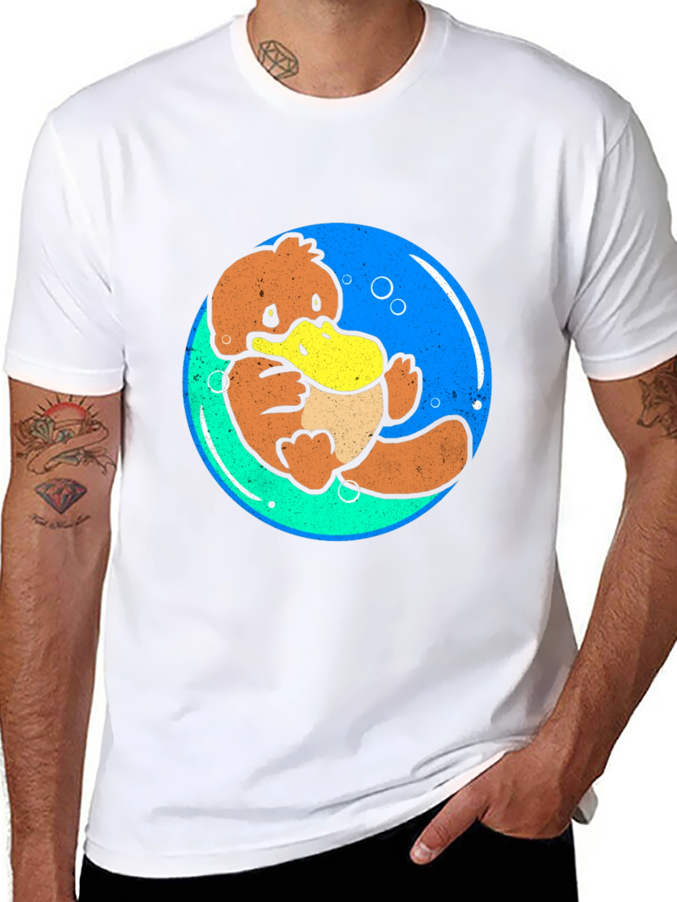 Psyduck Bubble T-Shirt - Black Cotton Tee