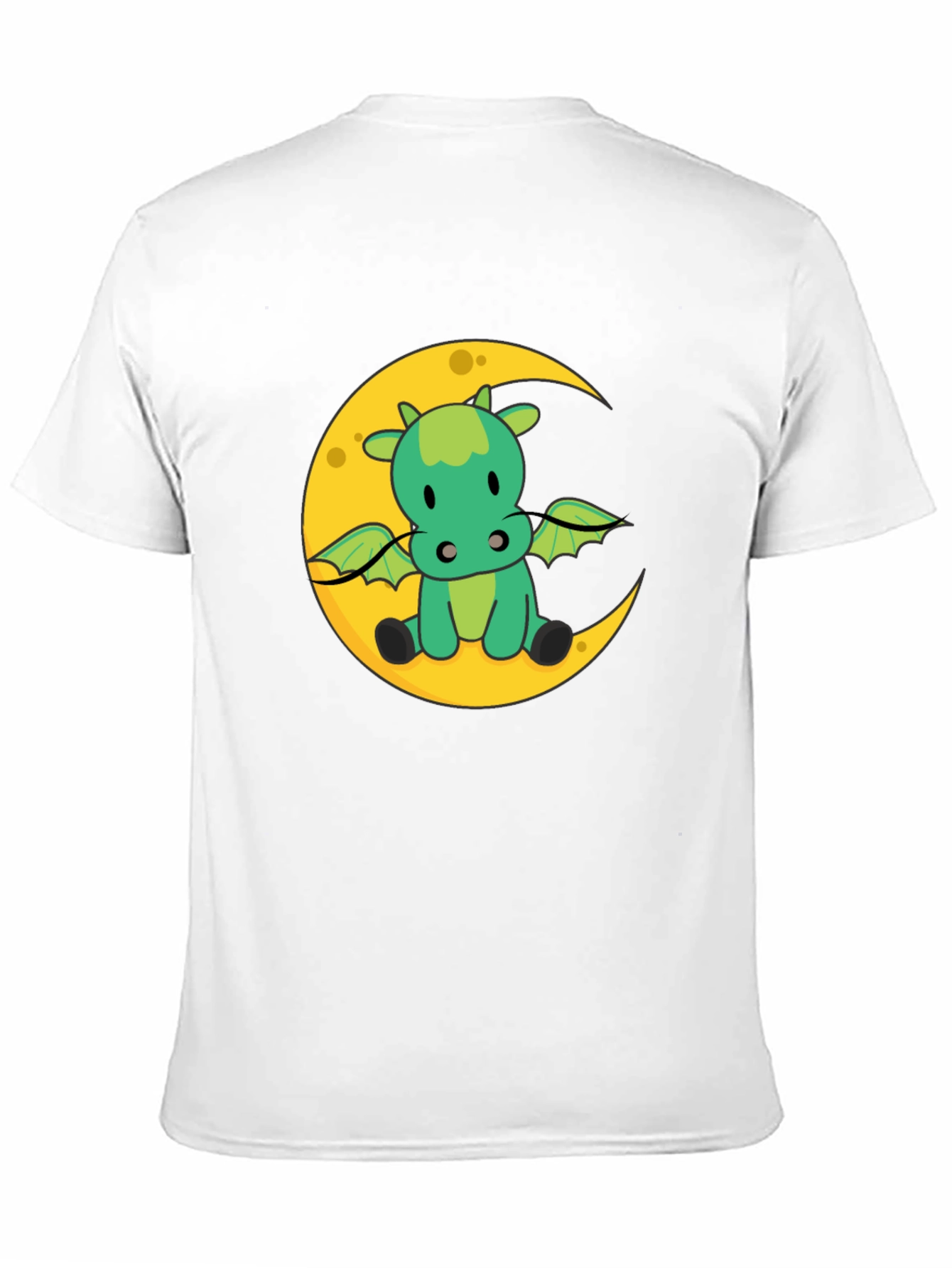 Cute Dragon on Moon Graphic T-Shirt