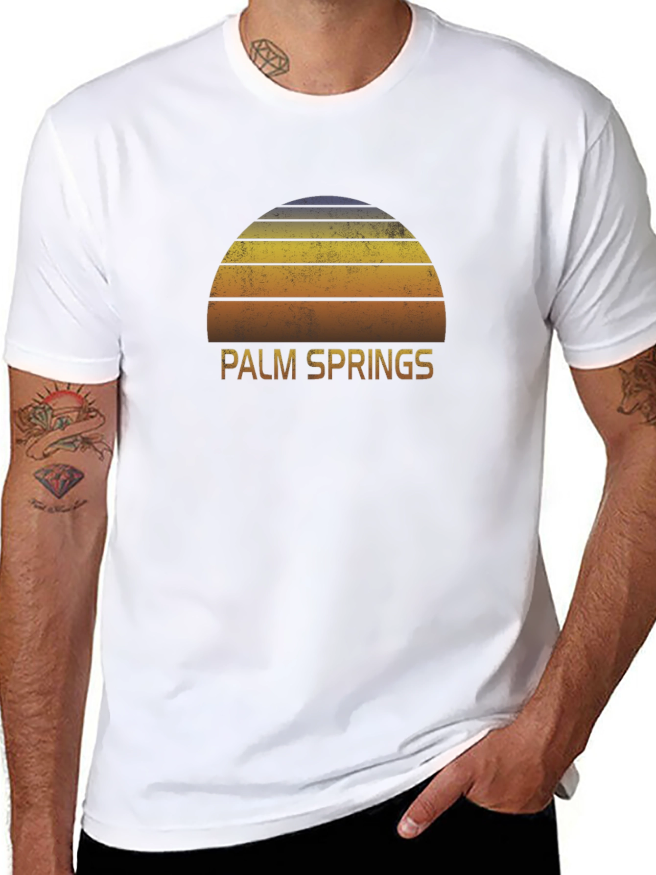 Palm Springs Retro Sunset Graphic Tee