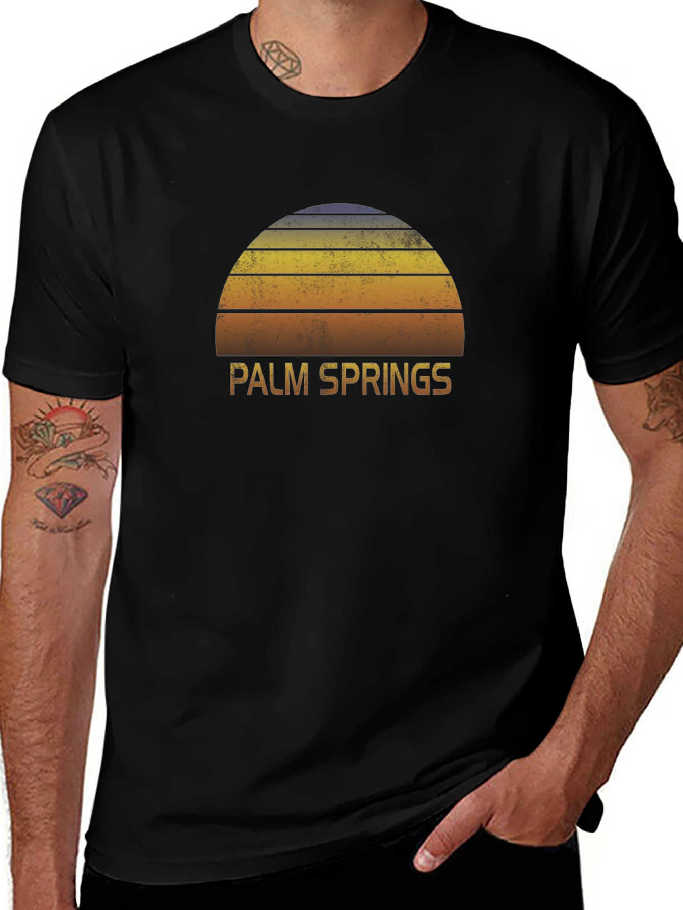 Palm Springs Retro Sunset Graphic Tee