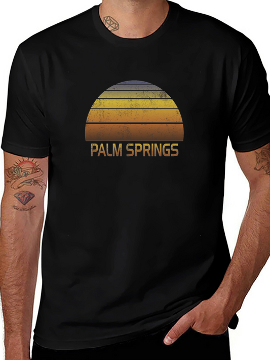 Palm Springs Retro Sunset Graphic Tee