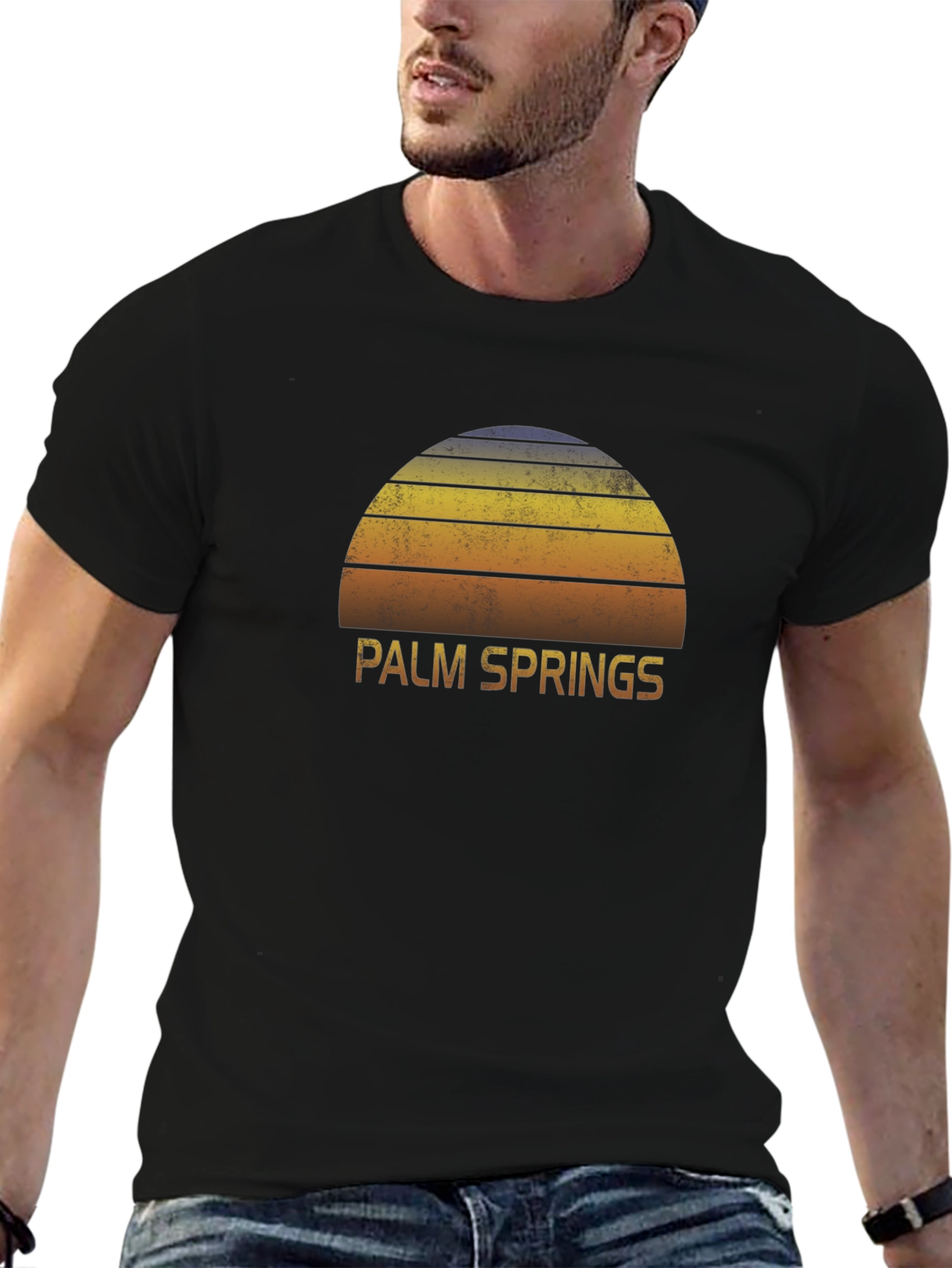 Palm Springs Retro Sunset Graphic Tee