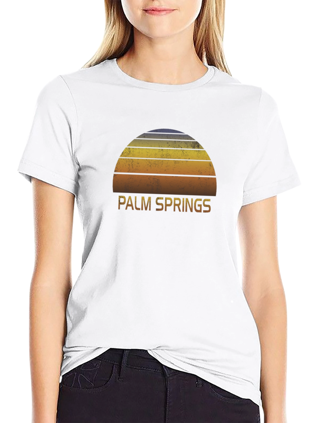 Palm Springs Retro Sunset Graphic Tee