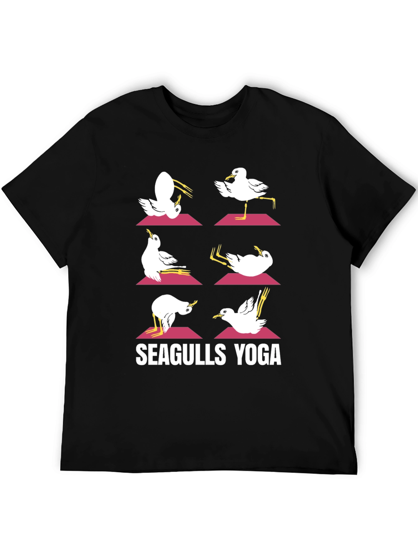 Seagulls Yoga Graphic T-Shirt