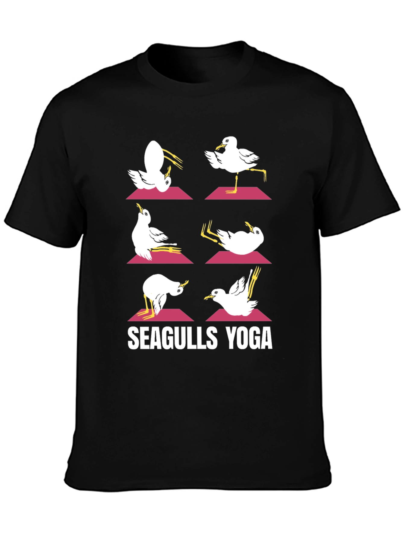 Seagulls Yoga Graphic T-Shirt