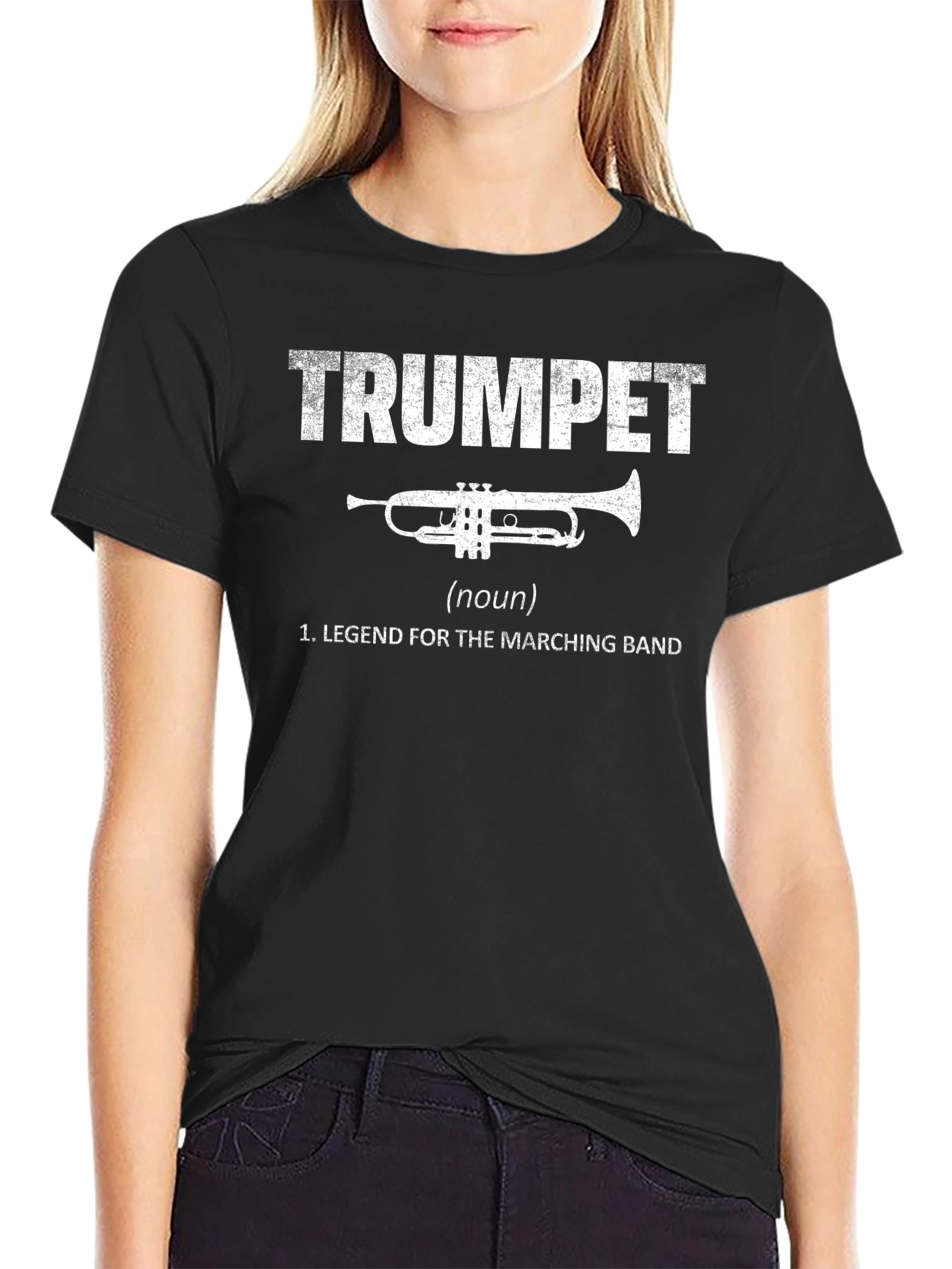 Trumpet Legend Marching Band Black T-Shirt