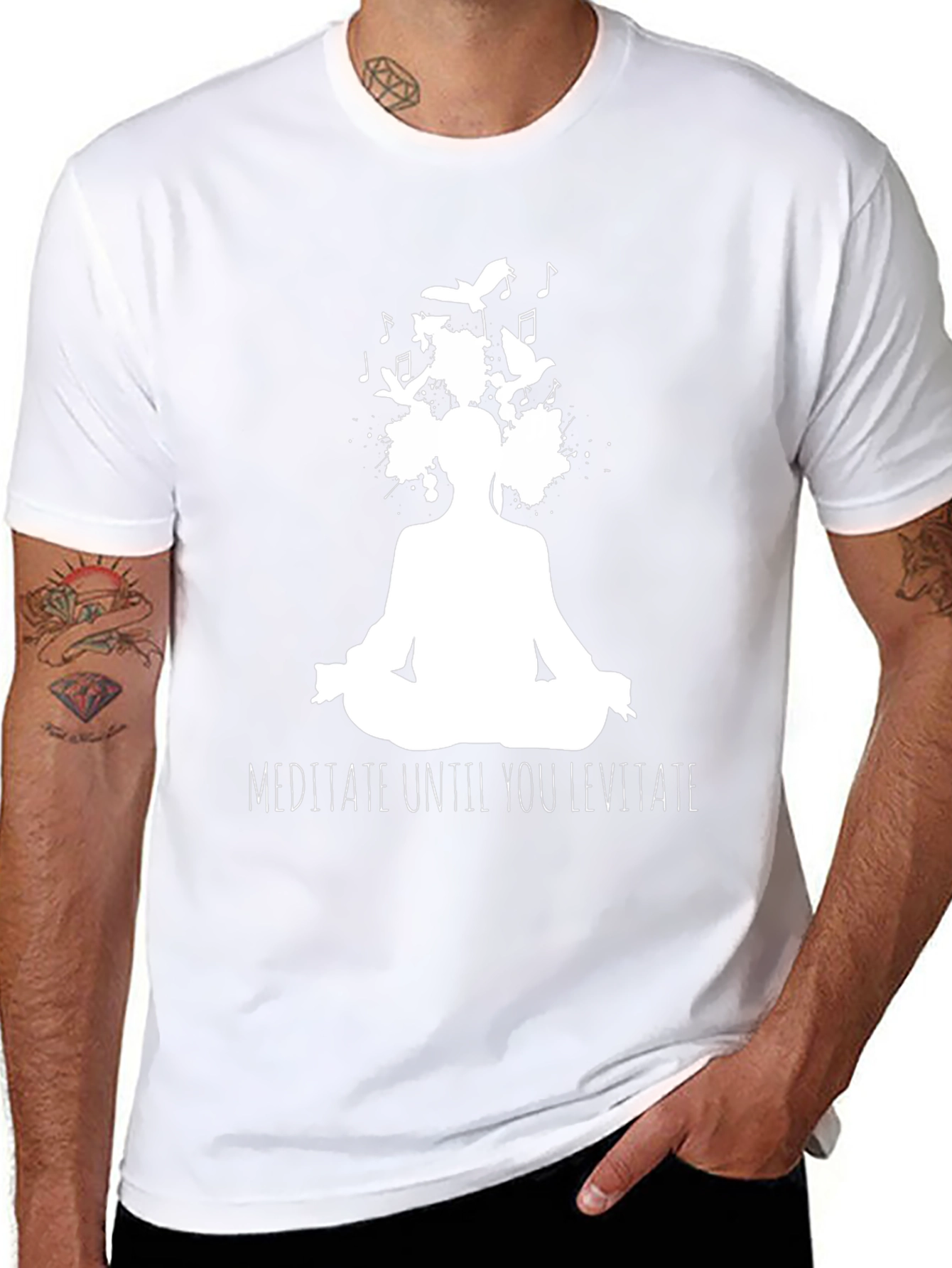 Meditate Until You Levitate Black T-Shirt