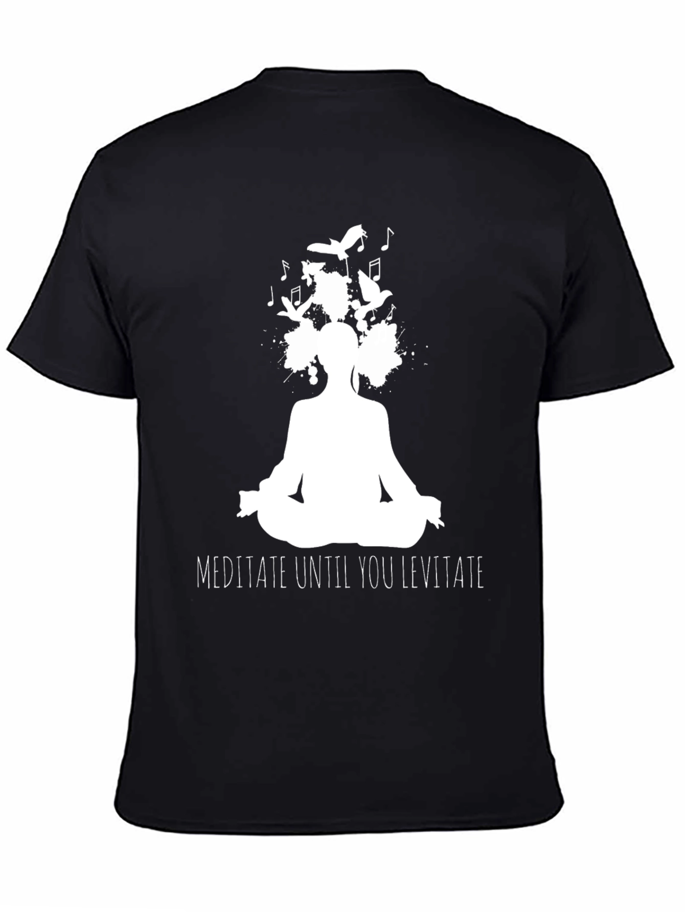 Meditate Until You Levitate Black T-Shirt