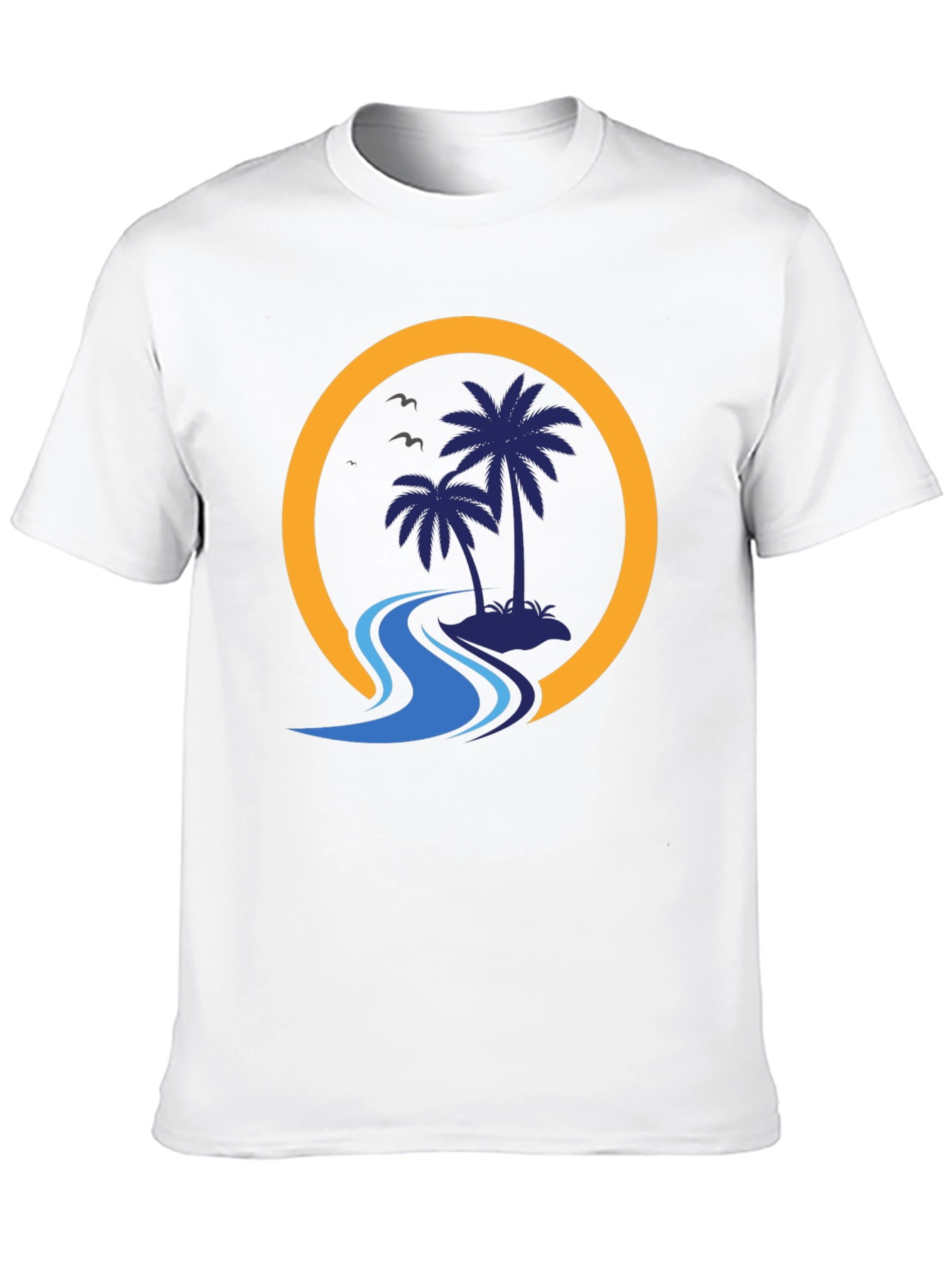 Palm Island Graphic Black T-Shirt