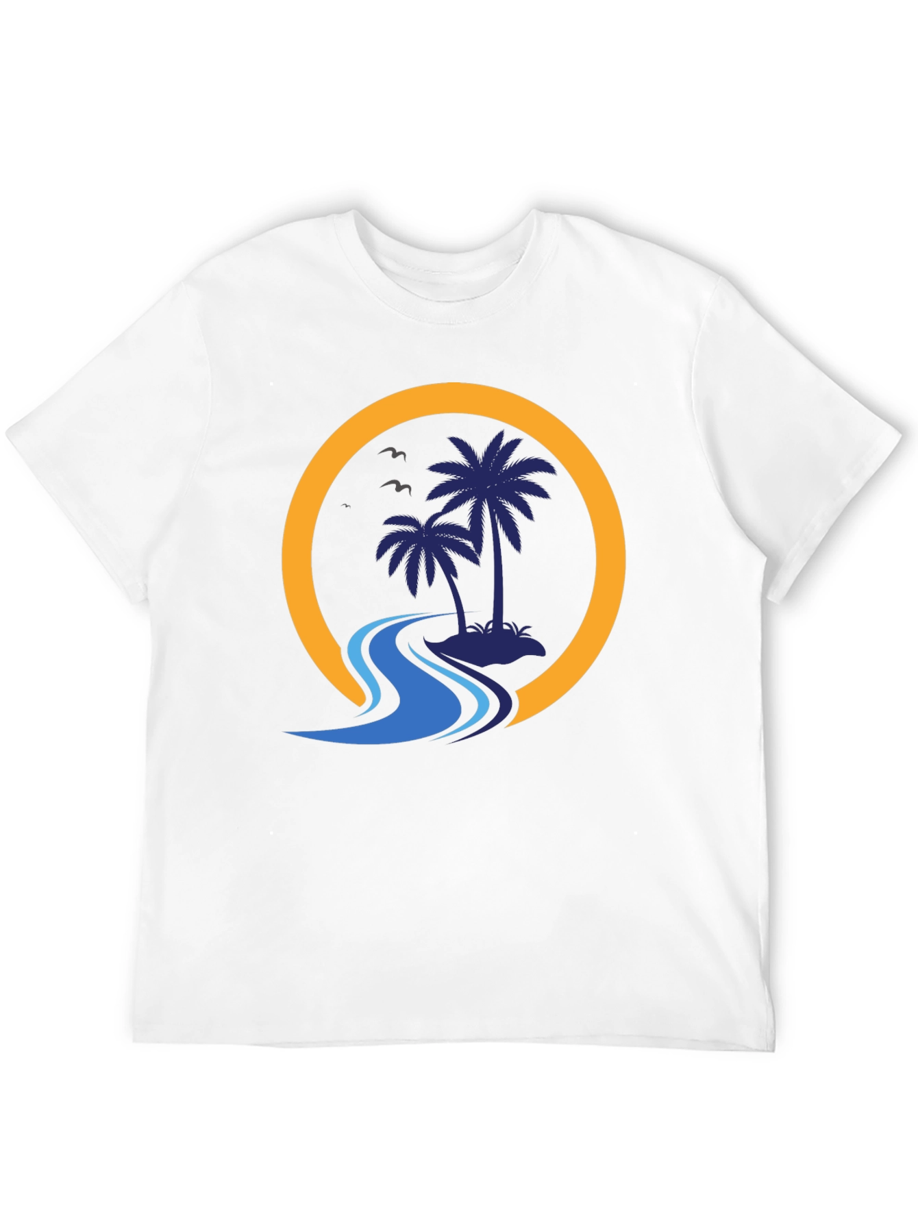 Palm Island Graphic Black T-Shirt