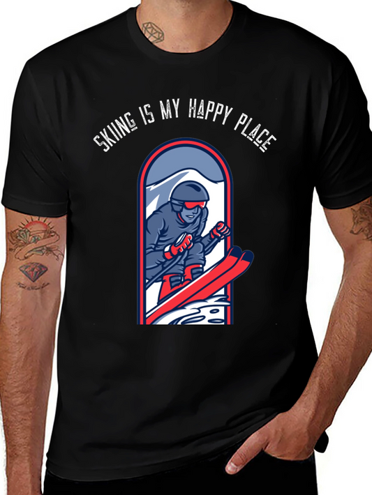 Skiing is My Happy Place T-Shirt