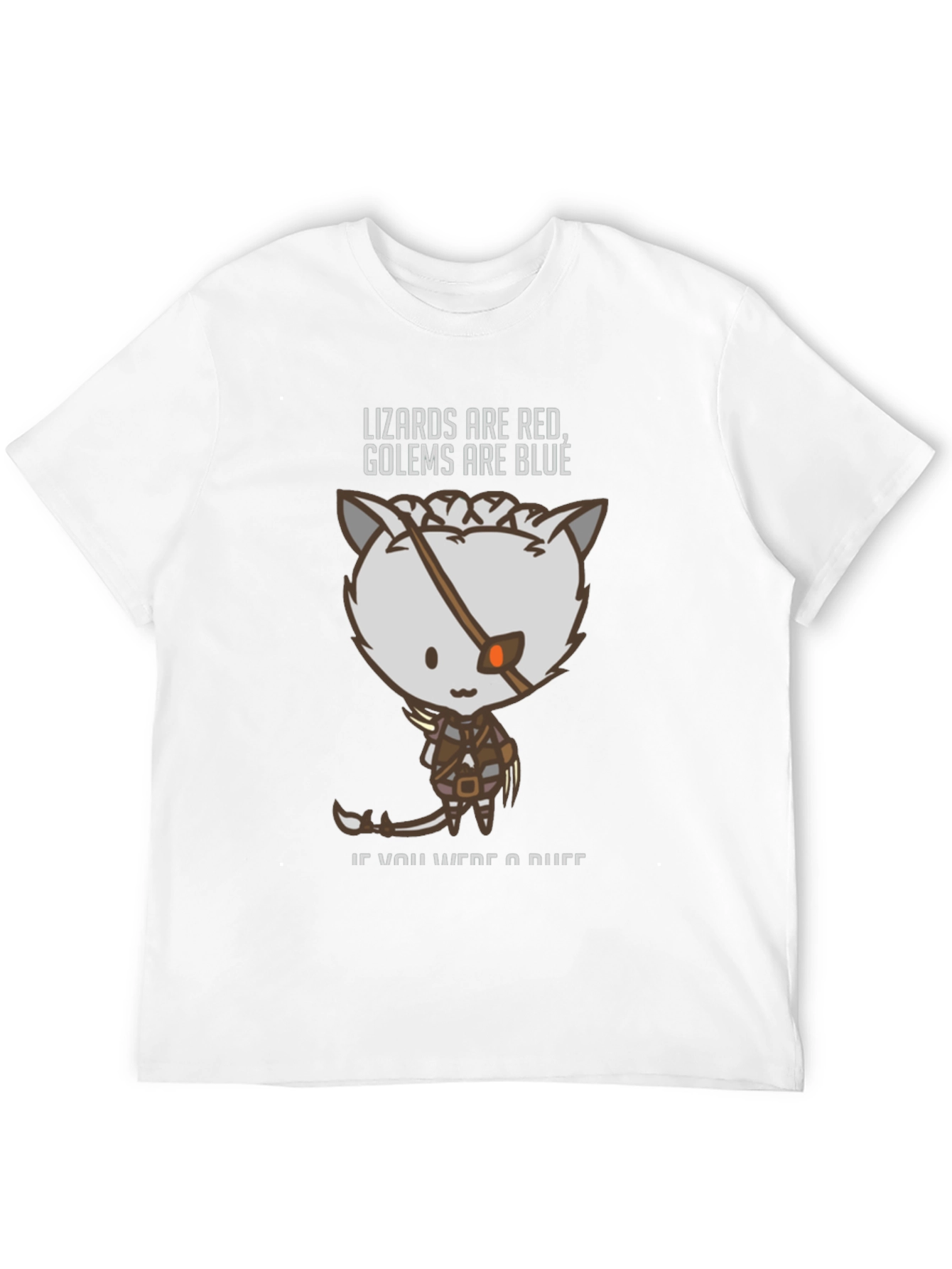 Lizards Are Red Golems Are Blue Graphic T-Shirt