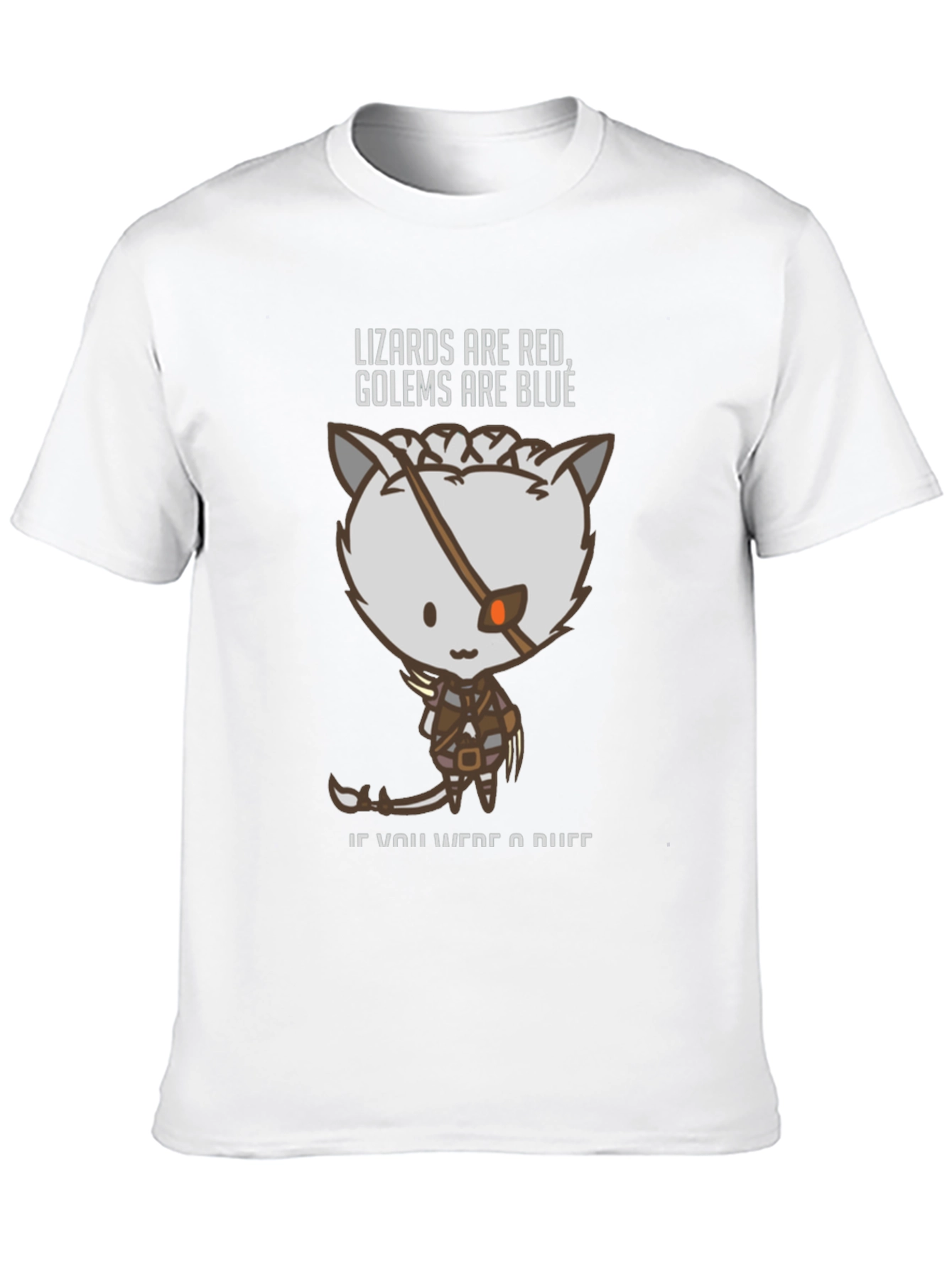 Lizards Are Red Golems Are Blue Graphic T-Shirt