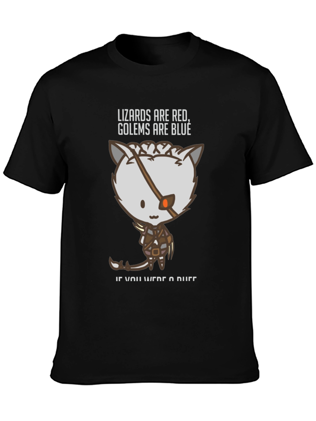 Lizards Are Red Golems Are Blue Graphic T-Shirt
