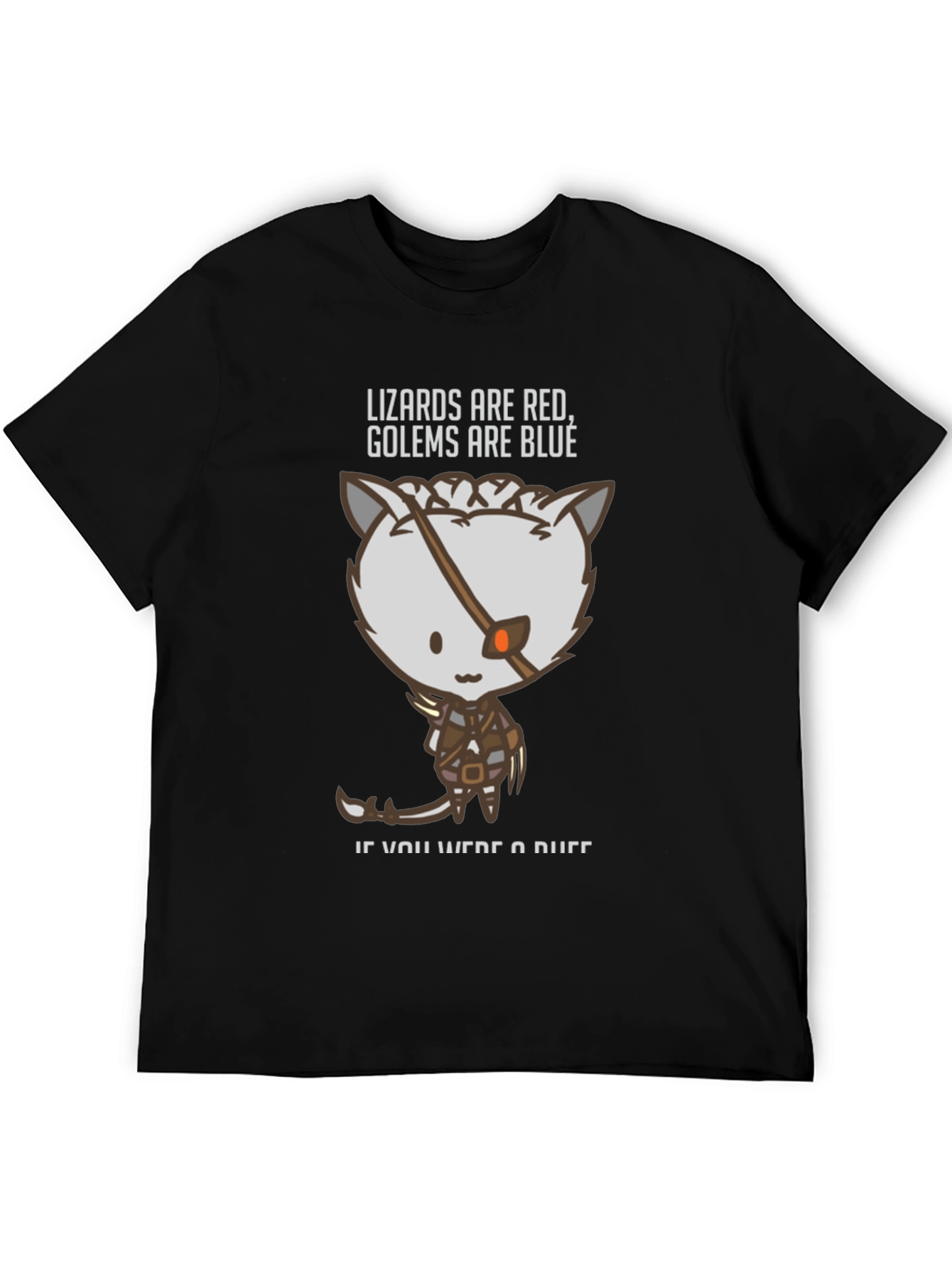 Lizards Are Red Golems Are Blue Graphic T-Shirt