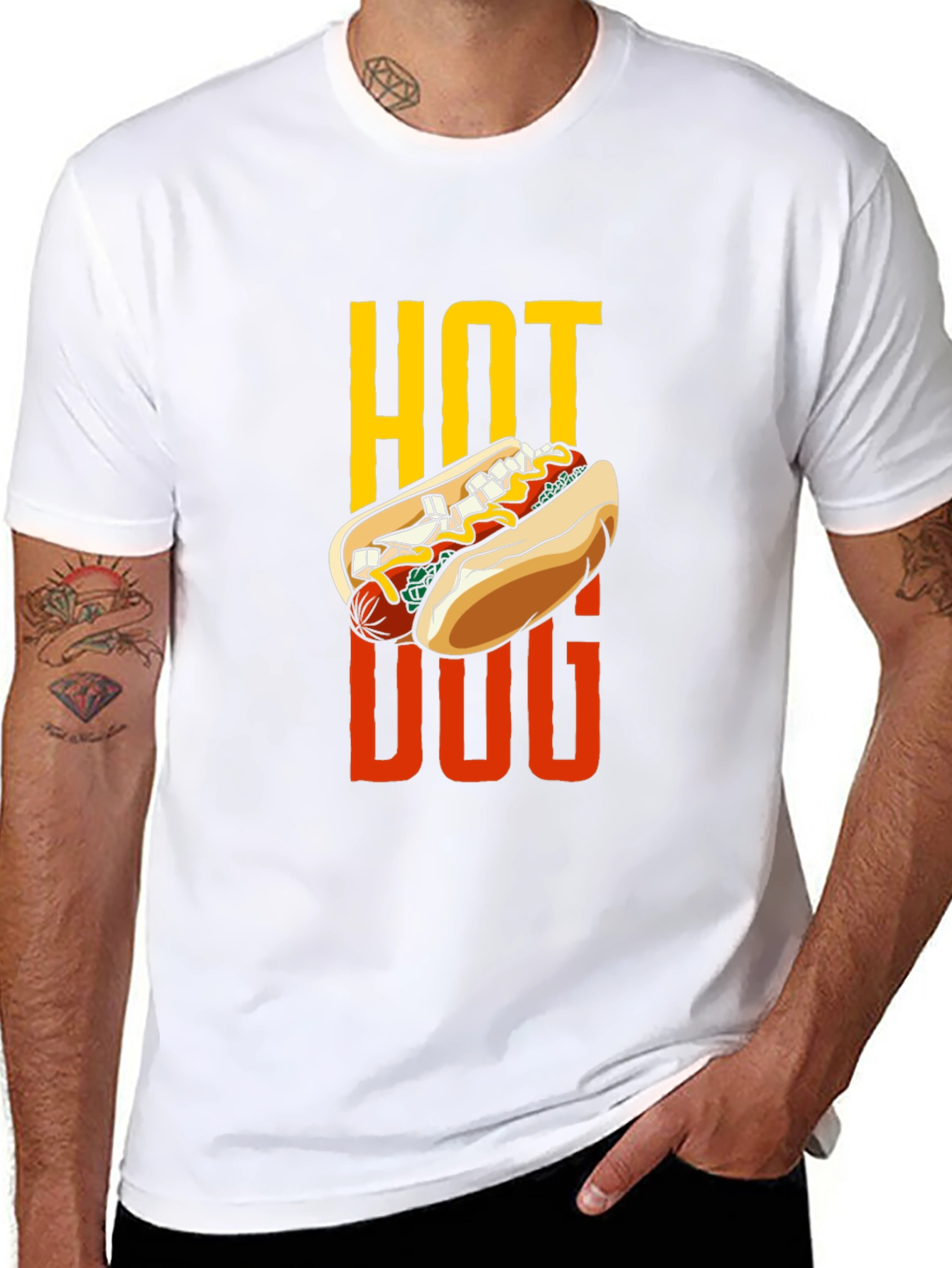 Hot Dog Graphic Tee - Foodie T-Shirt