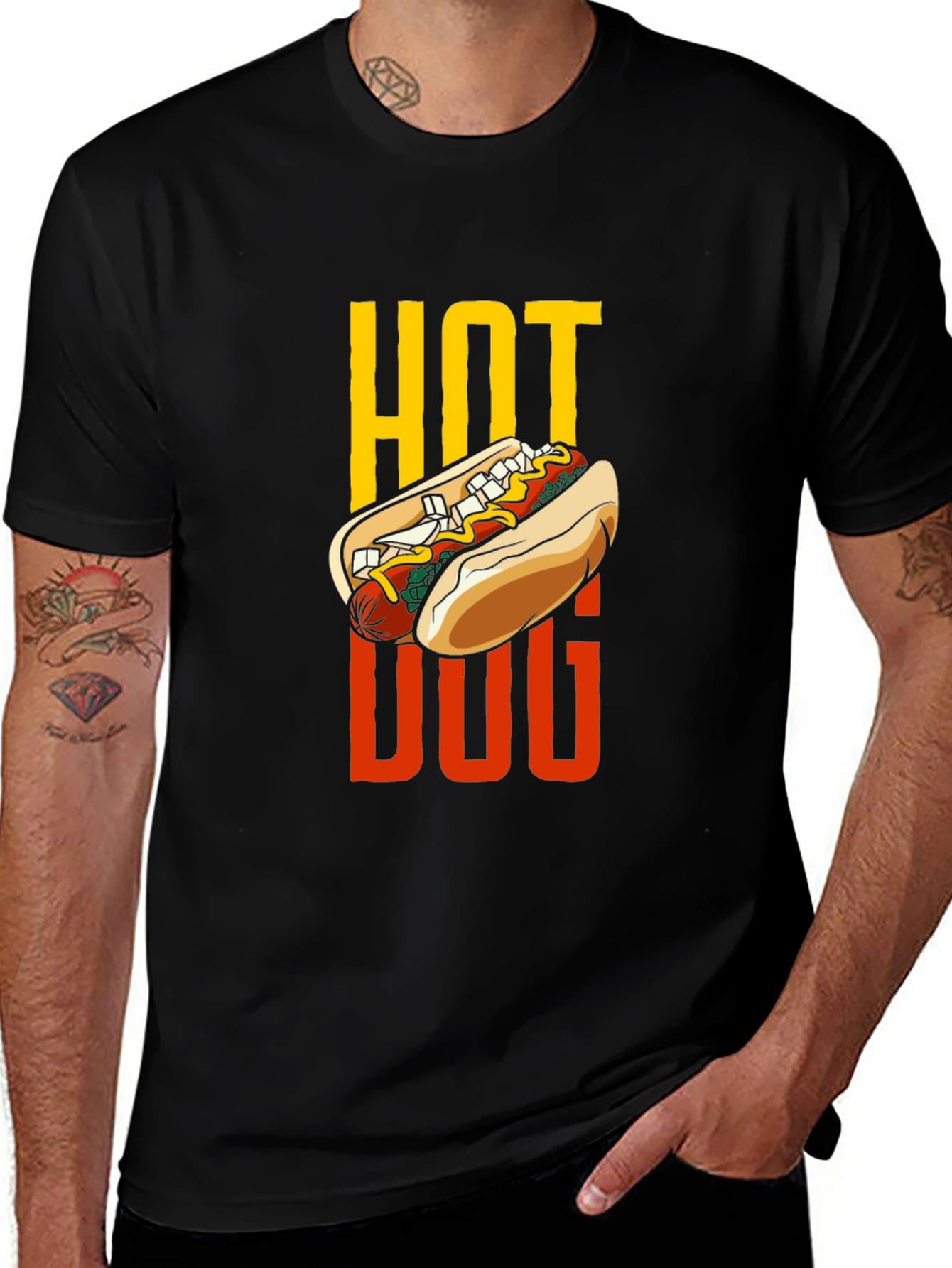 Hot Dog Graphic Tee - Foodie T-Shirt