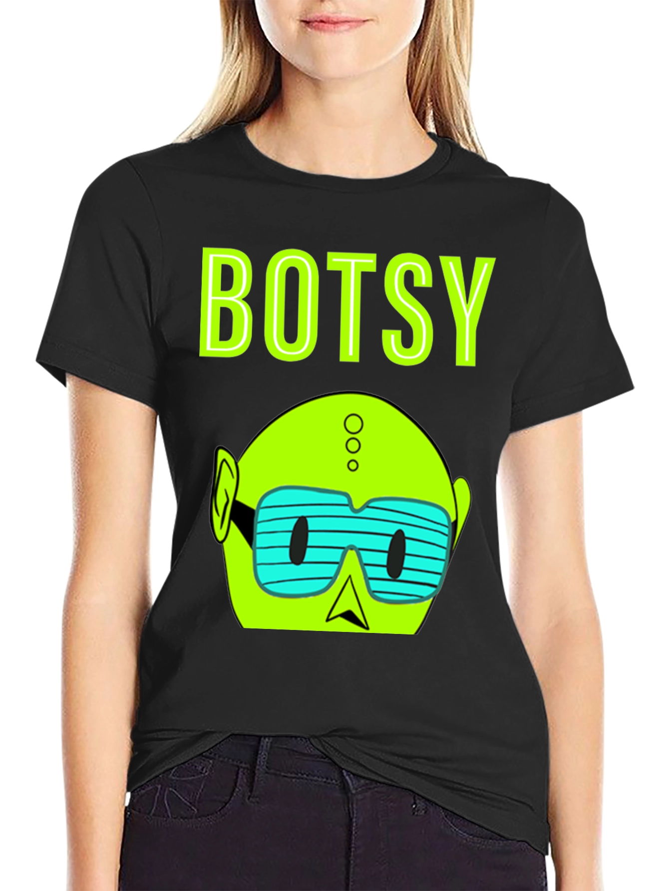 Botsy Graphic T-Shirt - Black Cotton Tee