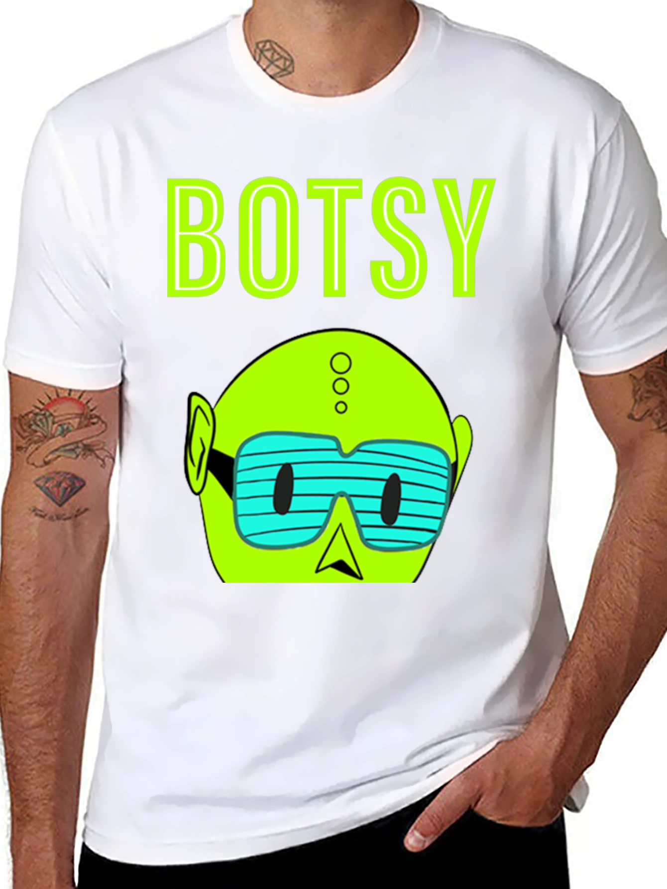 Botsy Graphic T-Shirt - Black Cotton Tee