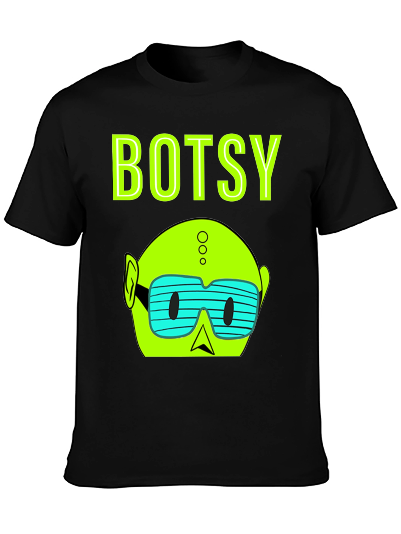 Botsy Graphic T-Shirt - Black Cotton Tee