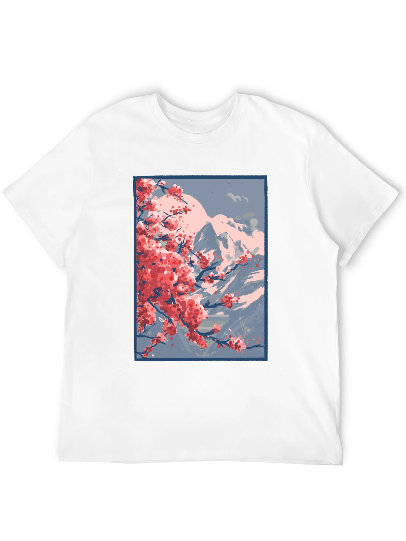 Sakura Mountain Black T-Shirt