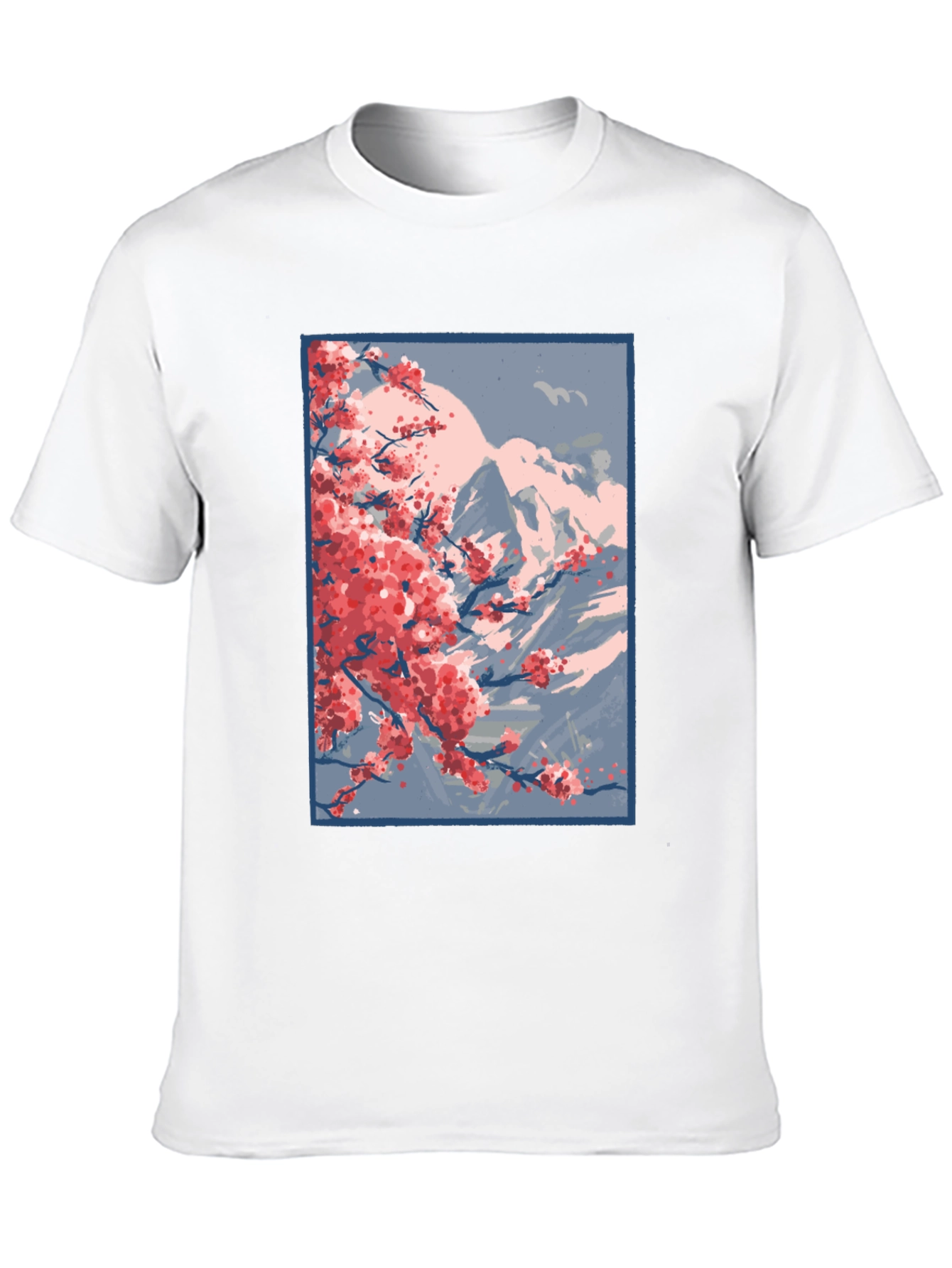 Sakura Mountain Black T-Shirt