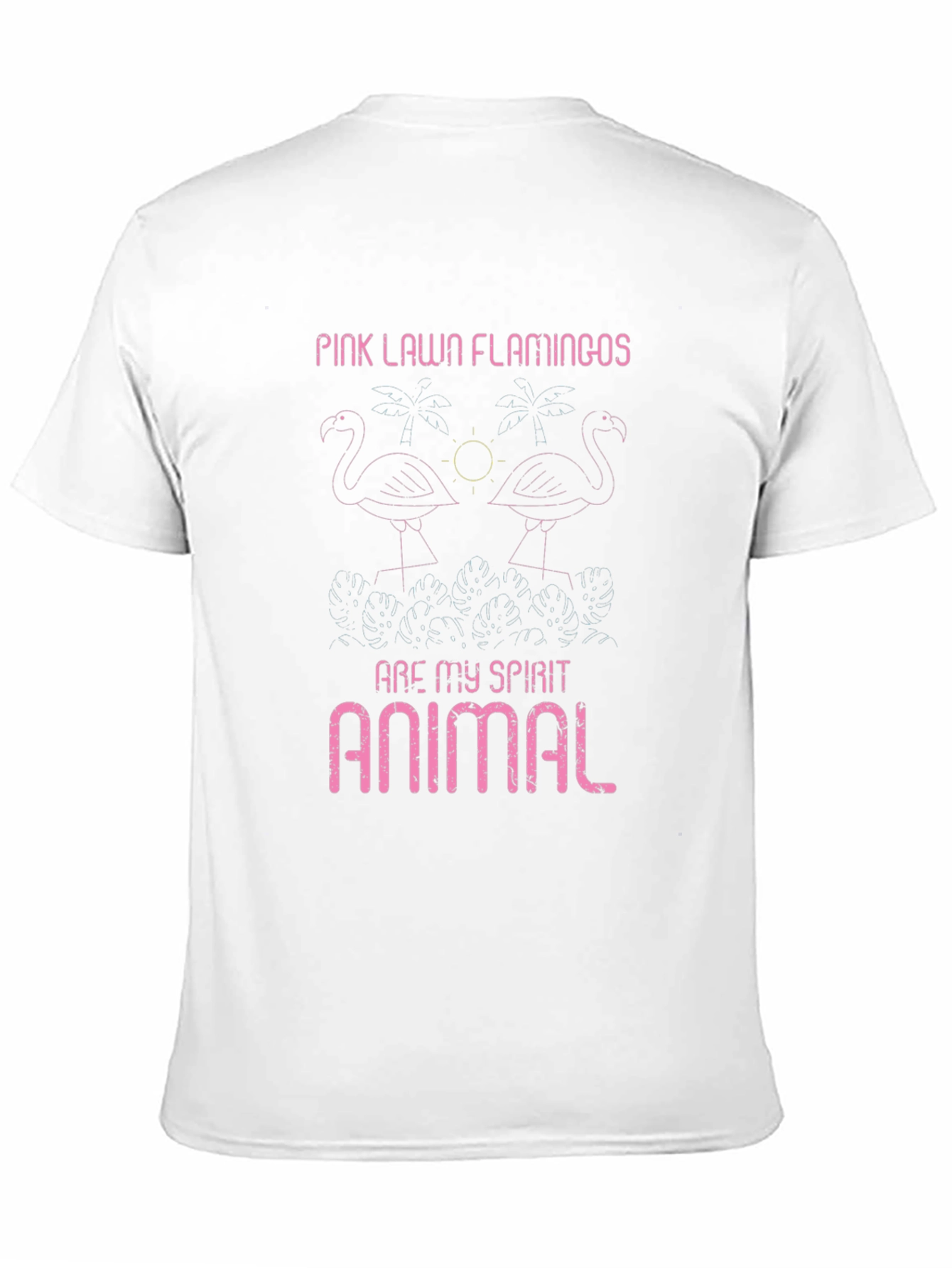 Pink Lawn Flamingos Graphic Tee - Spirit Animal T-Shirt