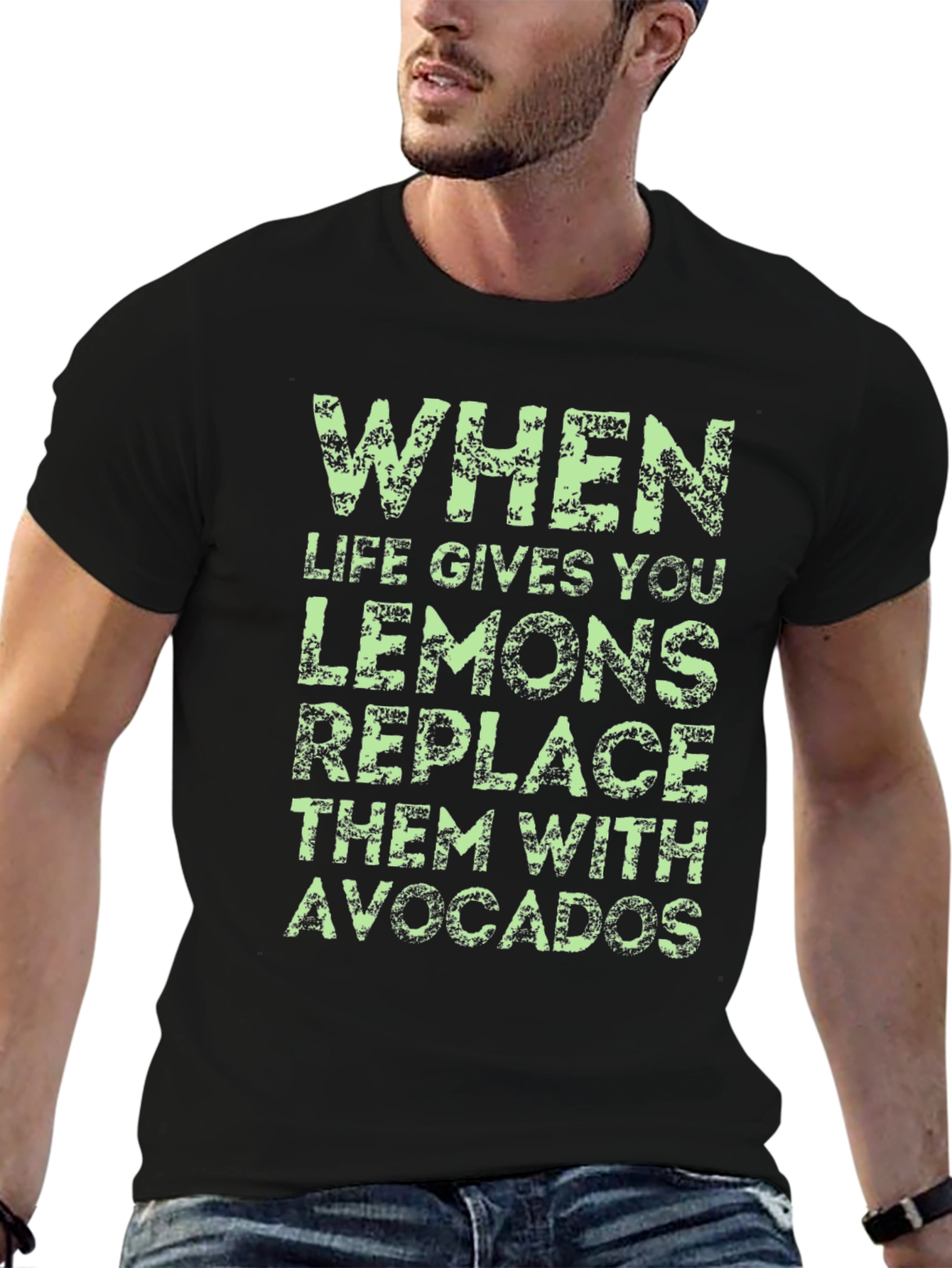 Funny Avocado T-Shirt: When Life Gives You Lemons