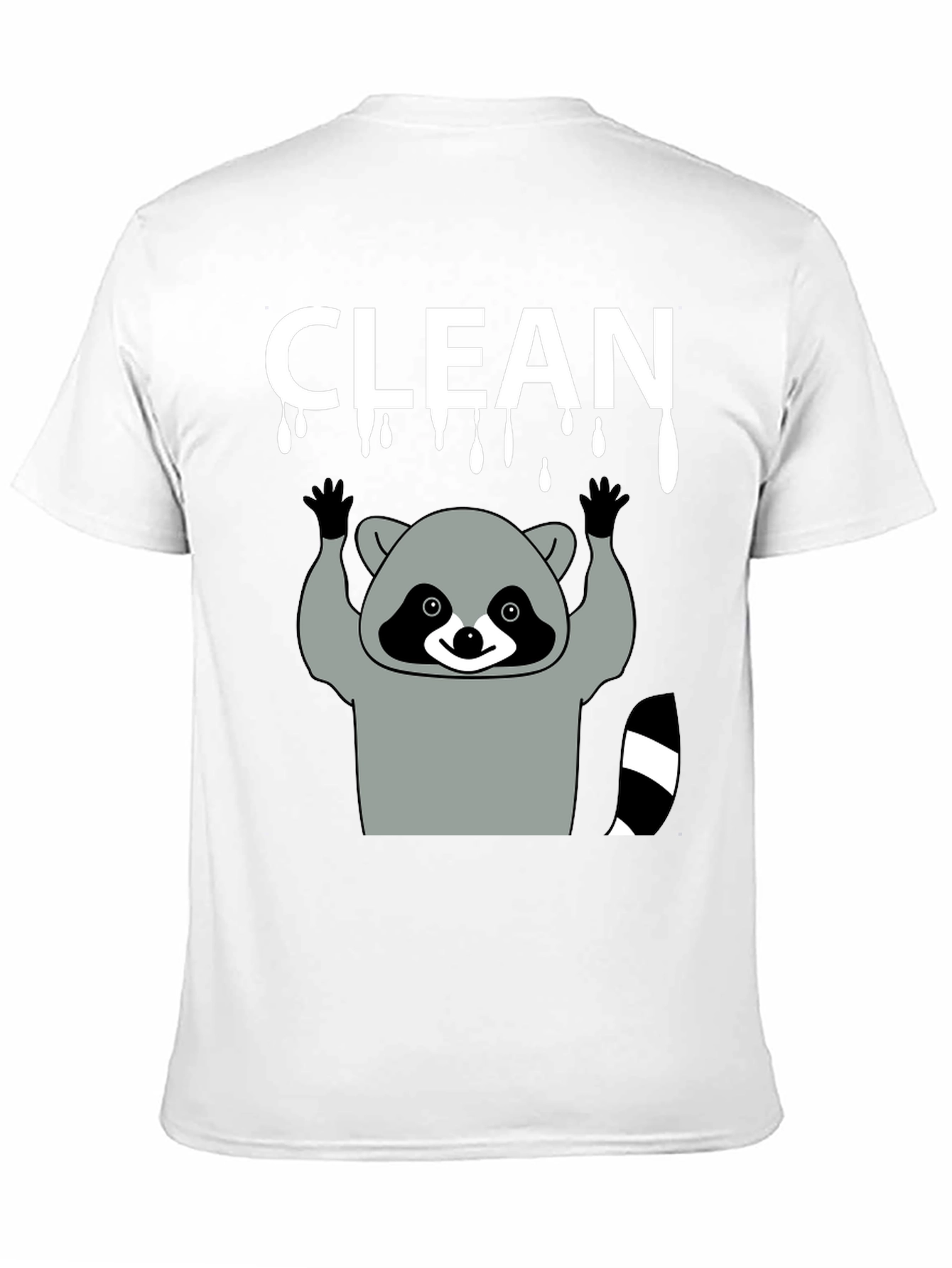 Funny Clean Raccoon Black T-Shirt