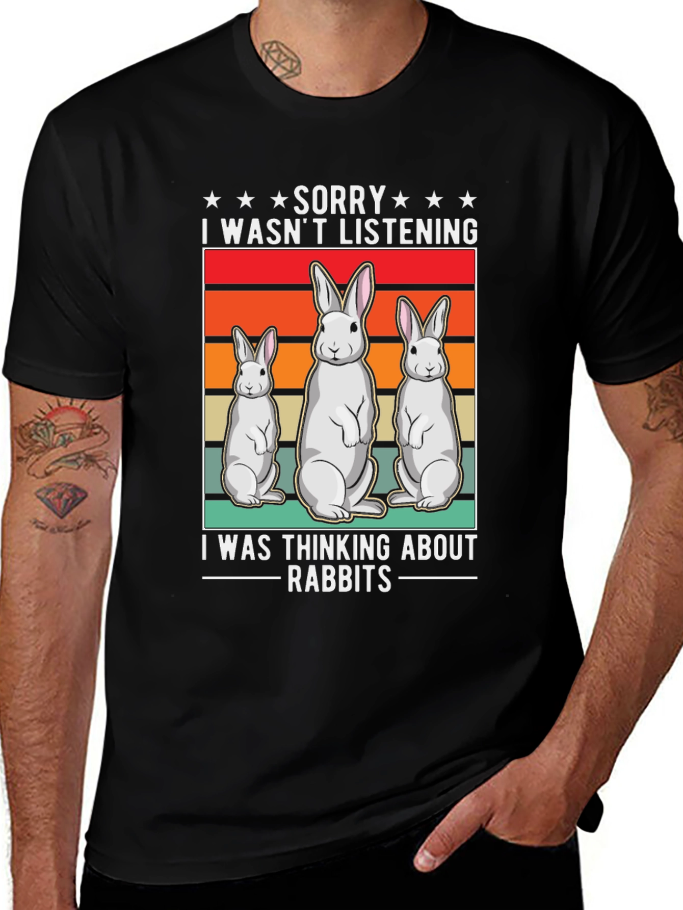 Rabbit T-Shirt: Sorry Thinking About Rabbits