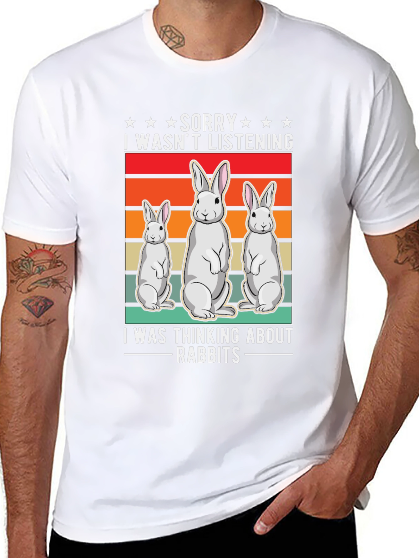 Rabbit T-Shirt: Sorry Thinking About Rabbits