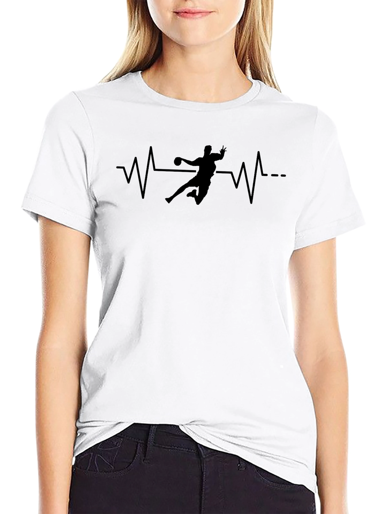 Handball Heartbeat Graphic T-Shirt