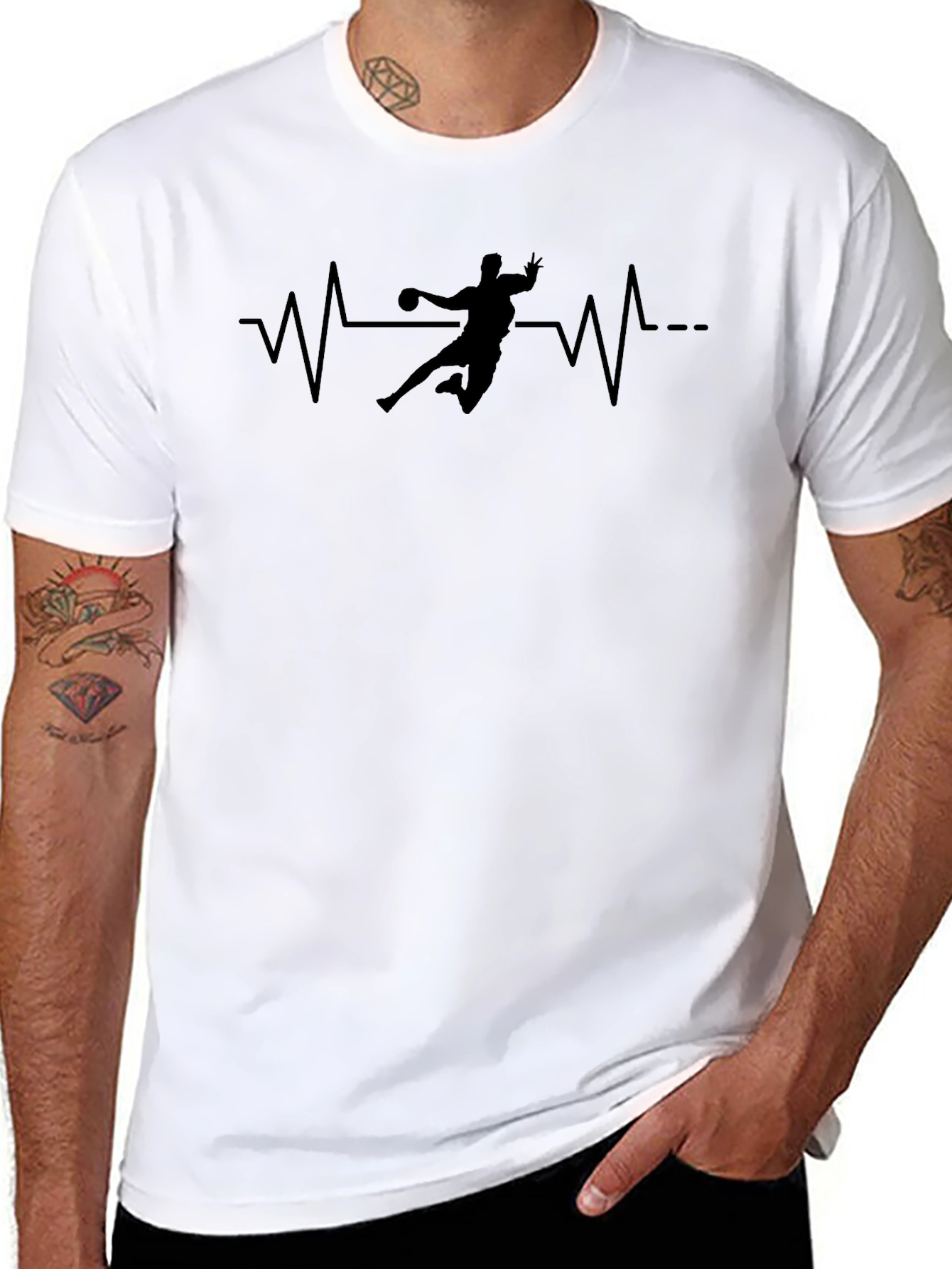 Handball Heartbeat Graphic T-Shirt