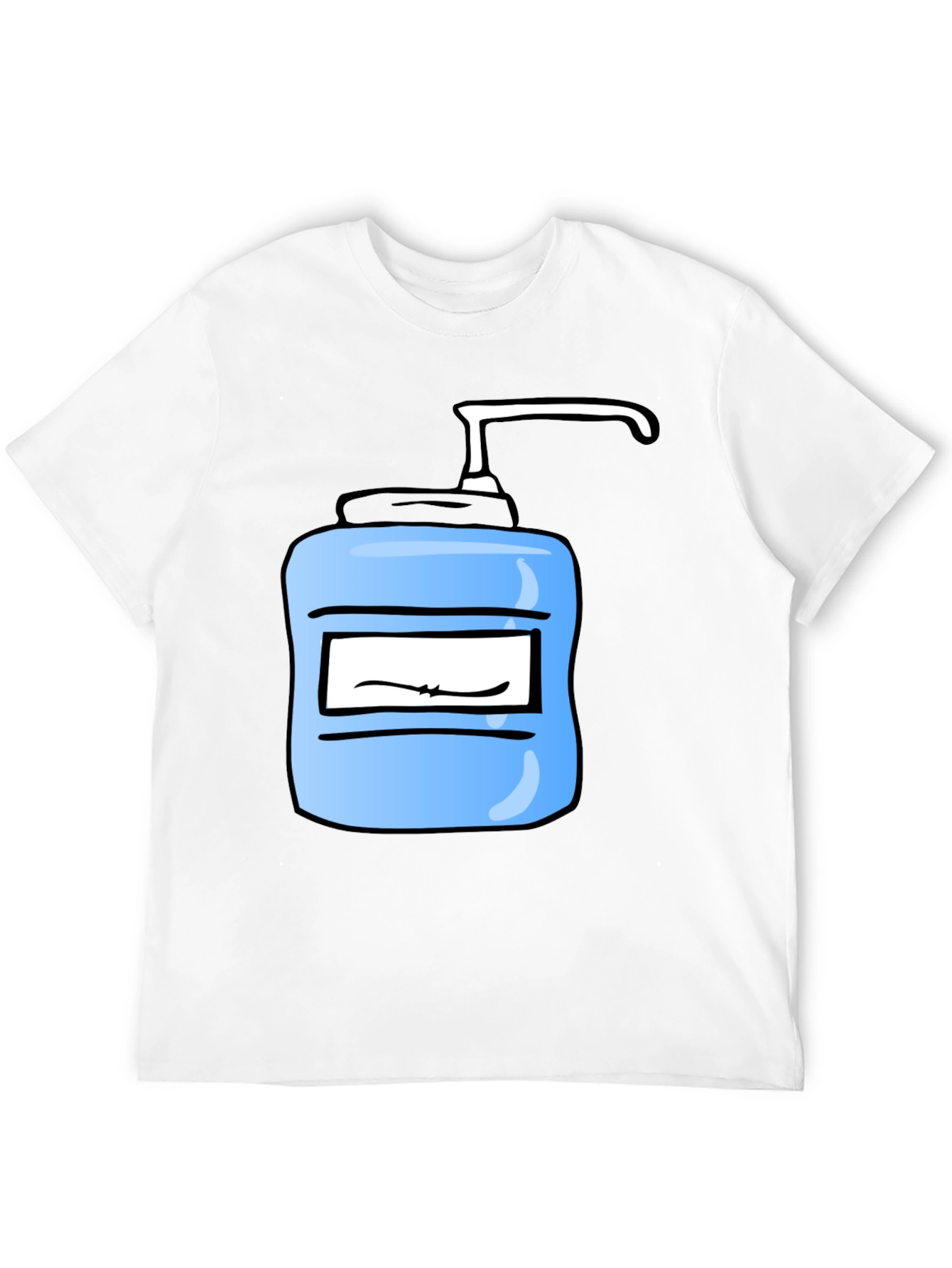 Cartoon Hand Sanitizer Graphic Tee - Black