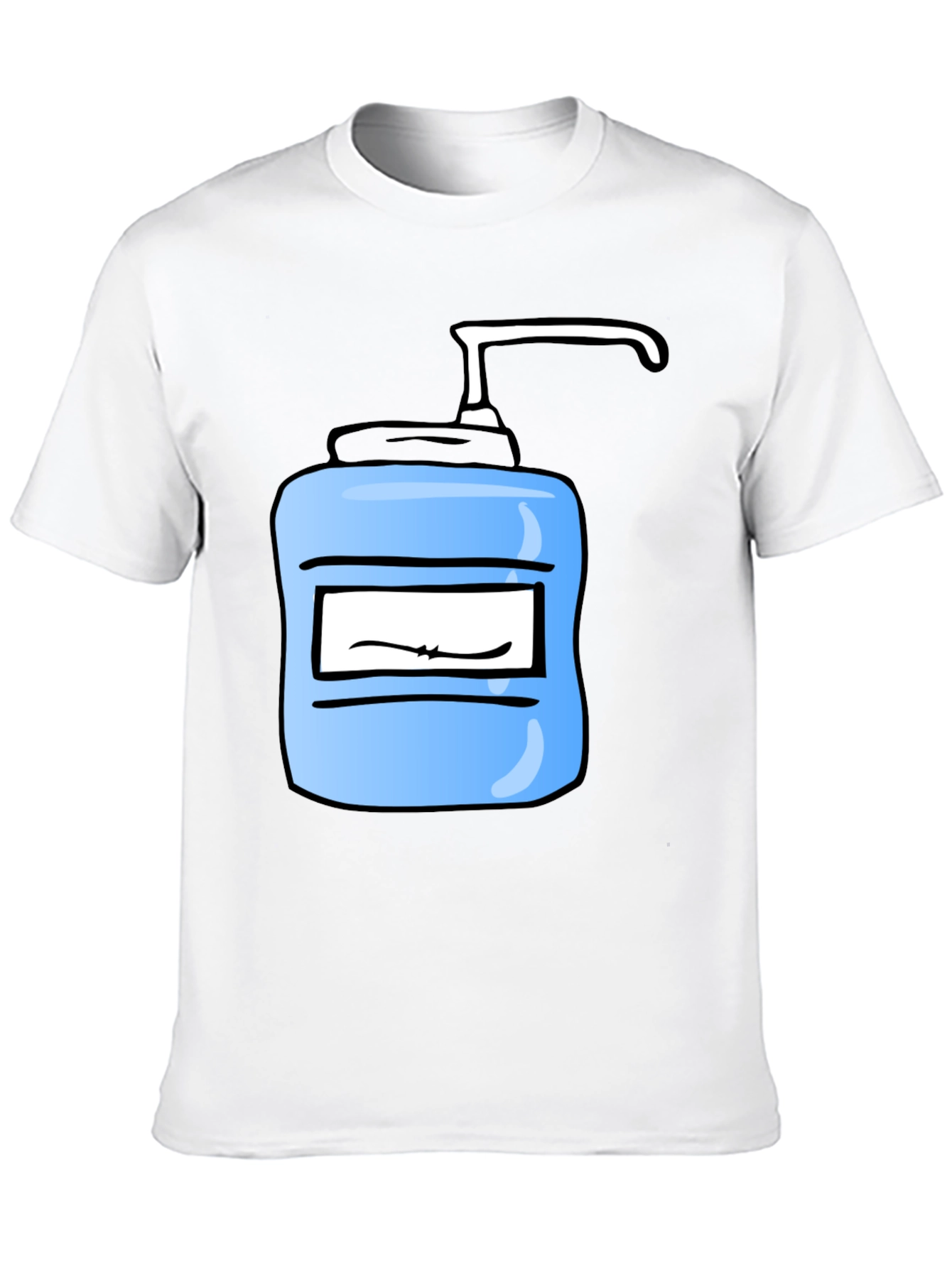 Cartoon Hand Sanitizer Graphic Tee - Black