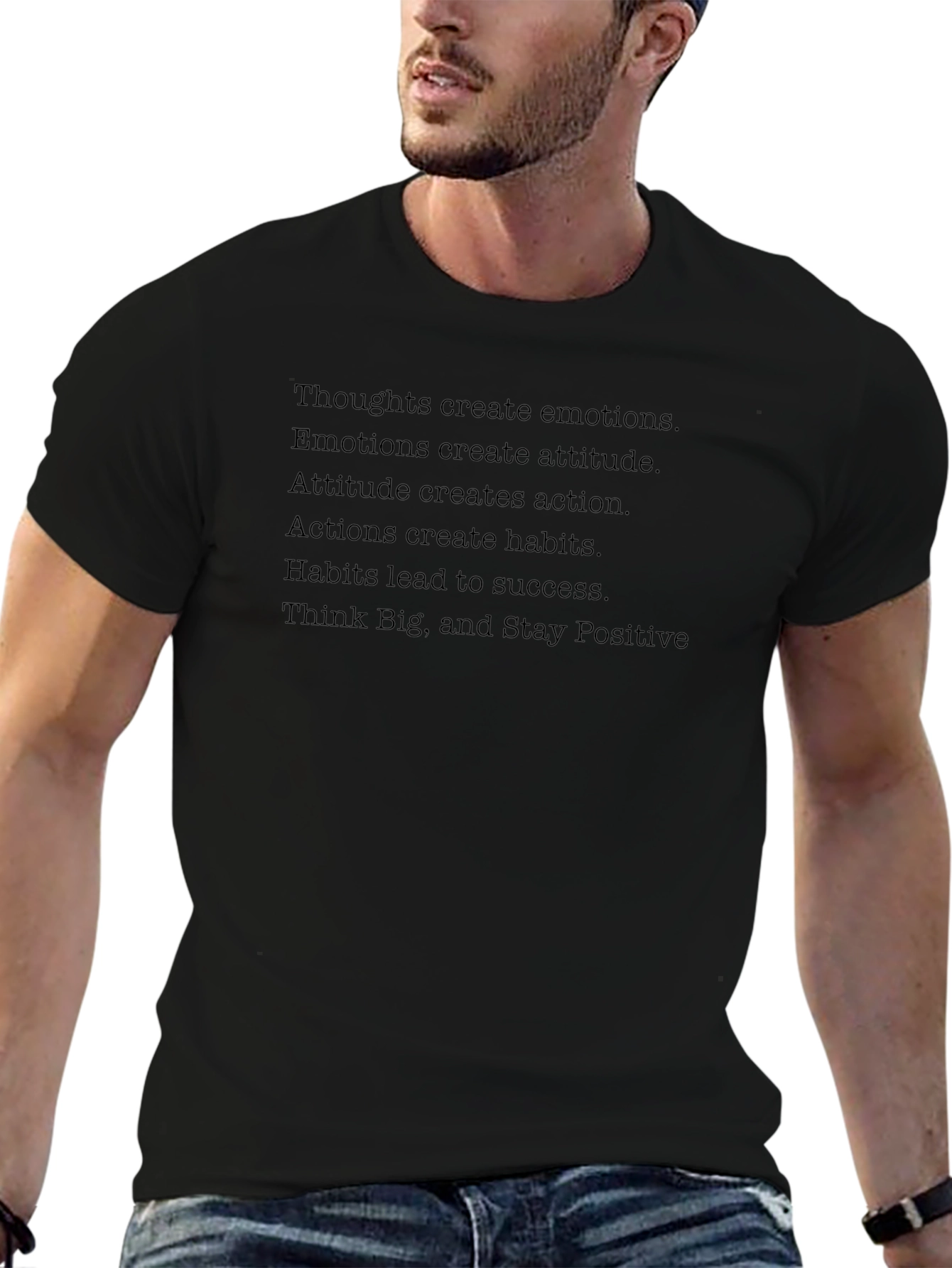Inspirational T-Shirt - Thoughts Create Emotions