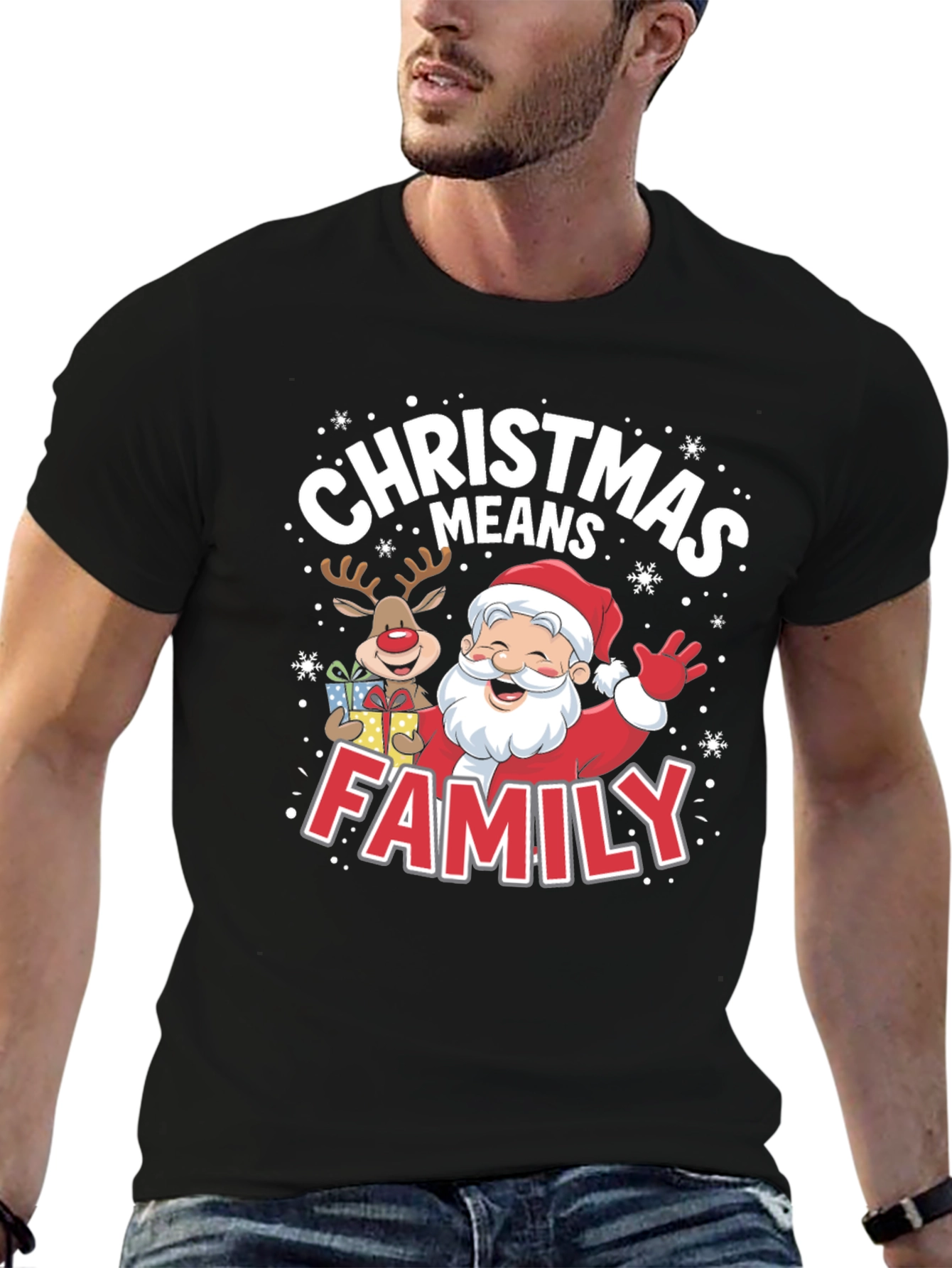 Christmas Means Family Santa Tee