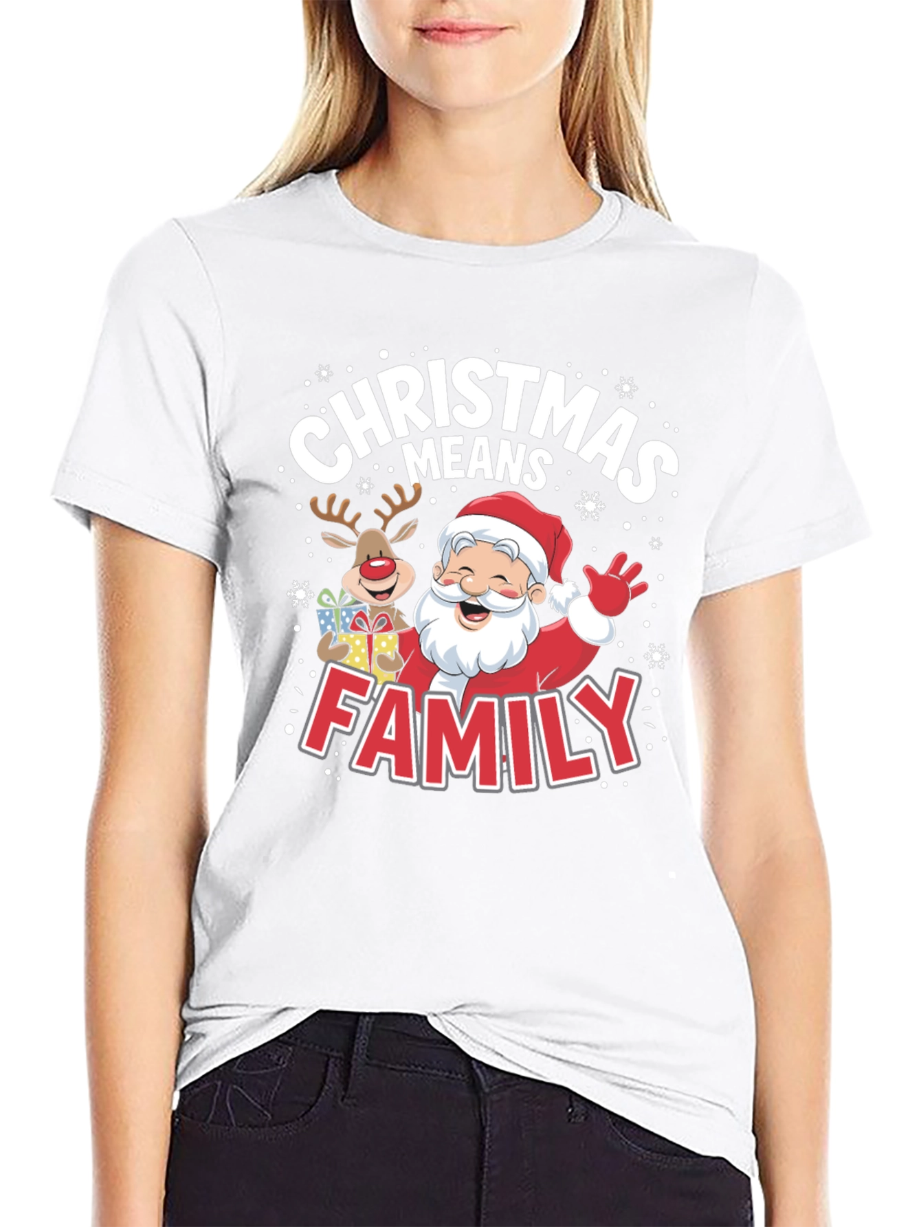Christmas Means Family Santa Tee