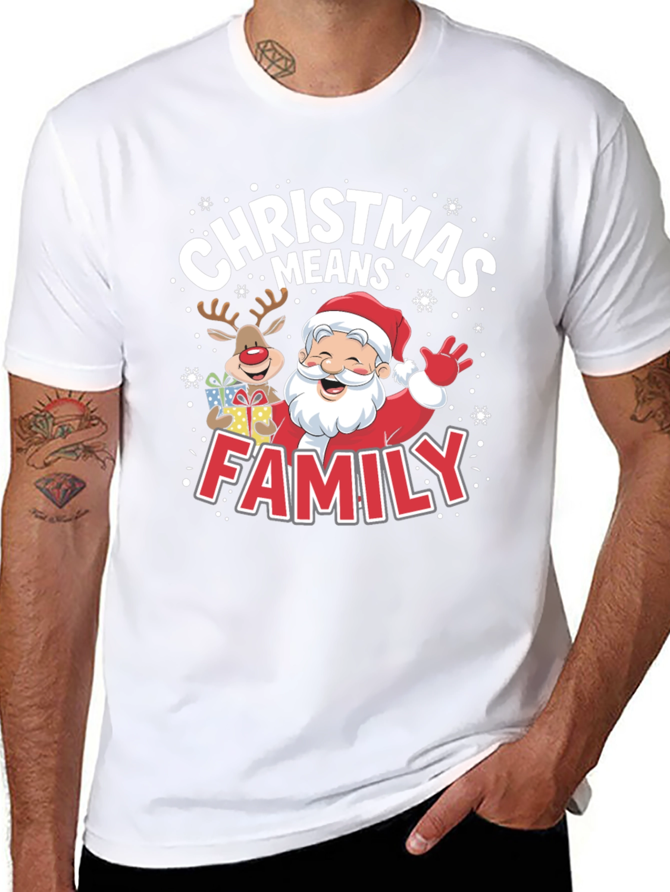 Christmas Means Family Santa Tee